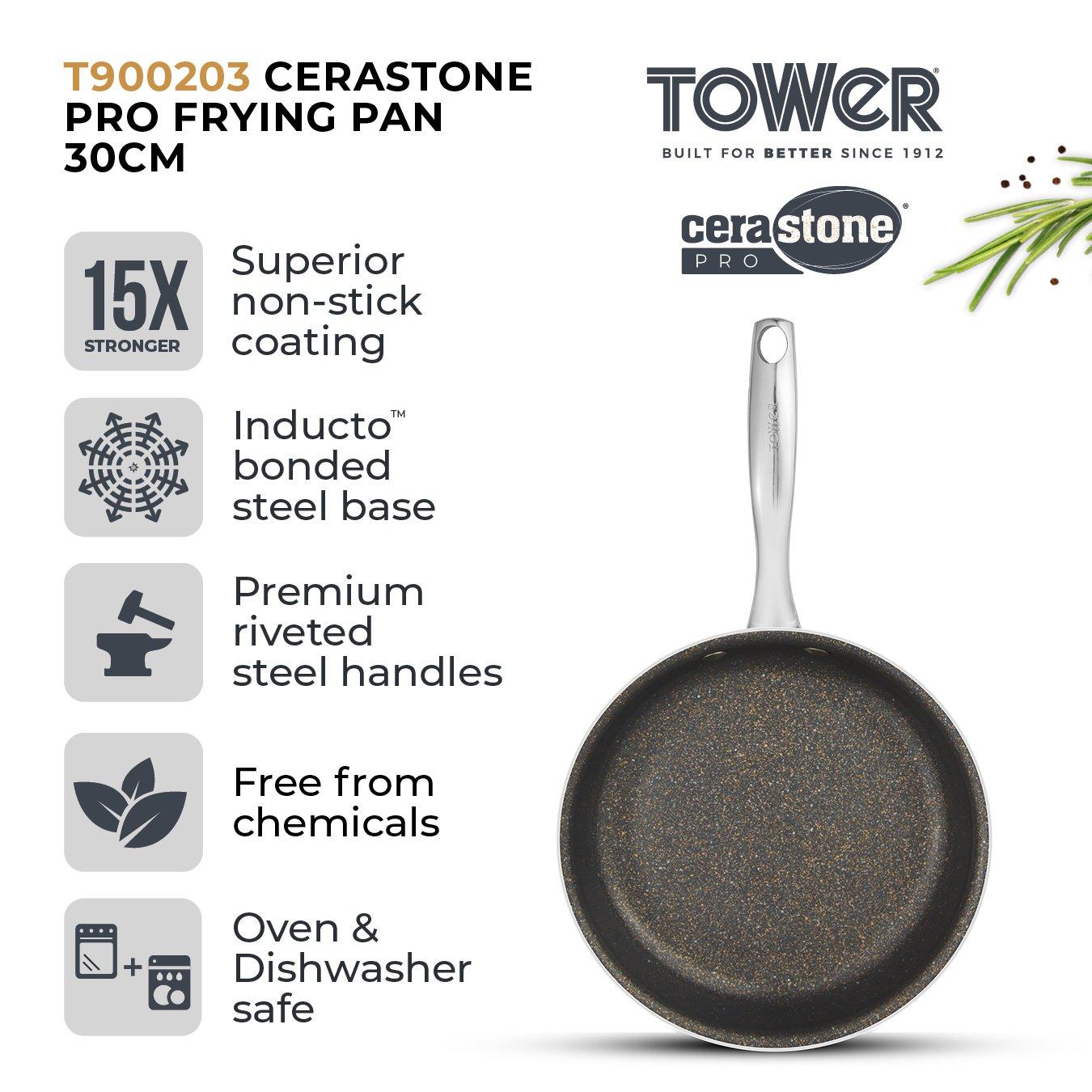 Graphite - Tower - Cerastone Pro 30cm Frying Pan - 2
