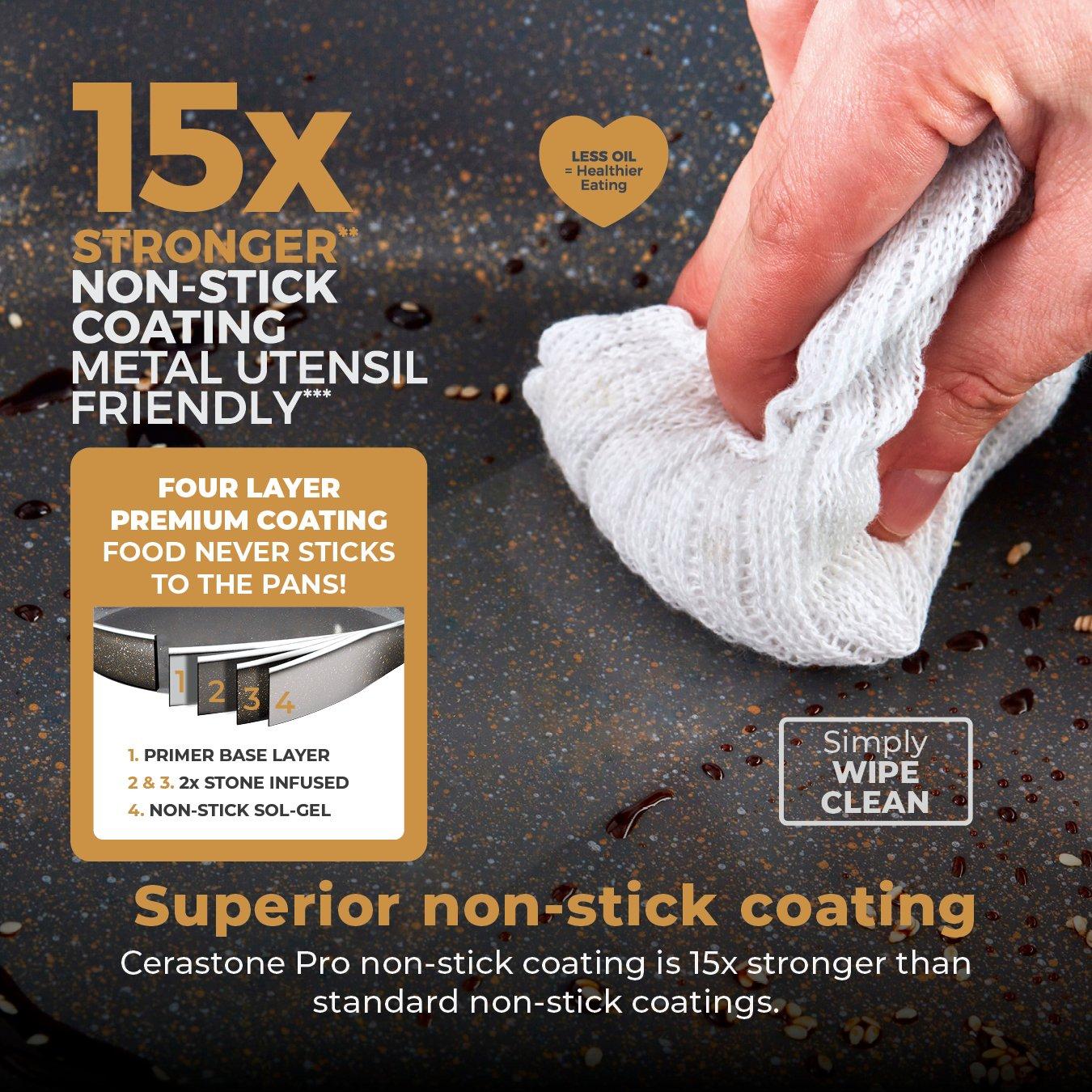 Graphite - Tower - Cerastone Pro 30cm Frying Pan - 3