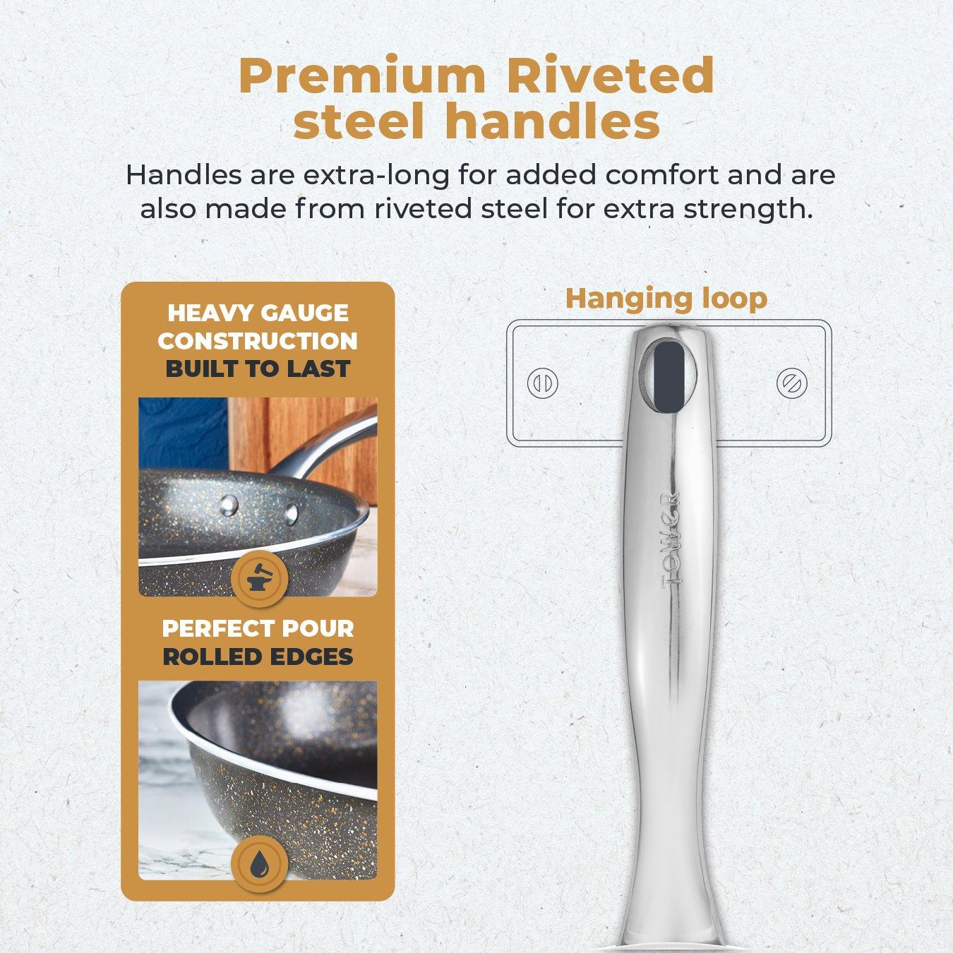 Graphite - Tower - Cerastone Pro 30cm Frying Pan - 5