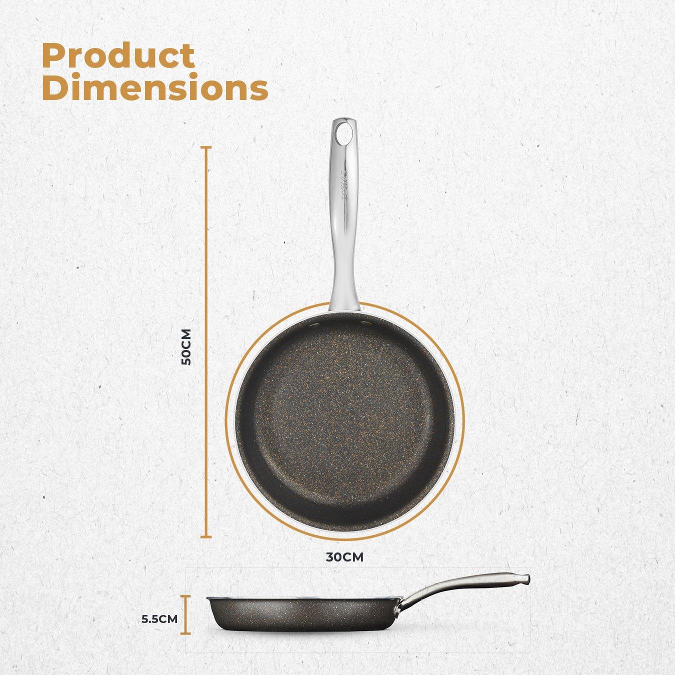 Graphite - Tower - Cerastone Pro 30cm Frying Pan - 8