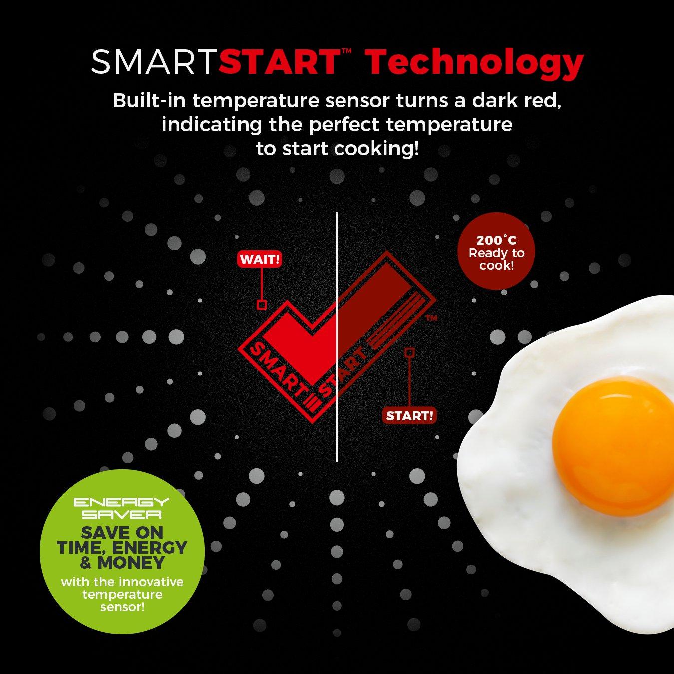 Black - Tower - Smart Start Classic 24cm Frying Pan - 3