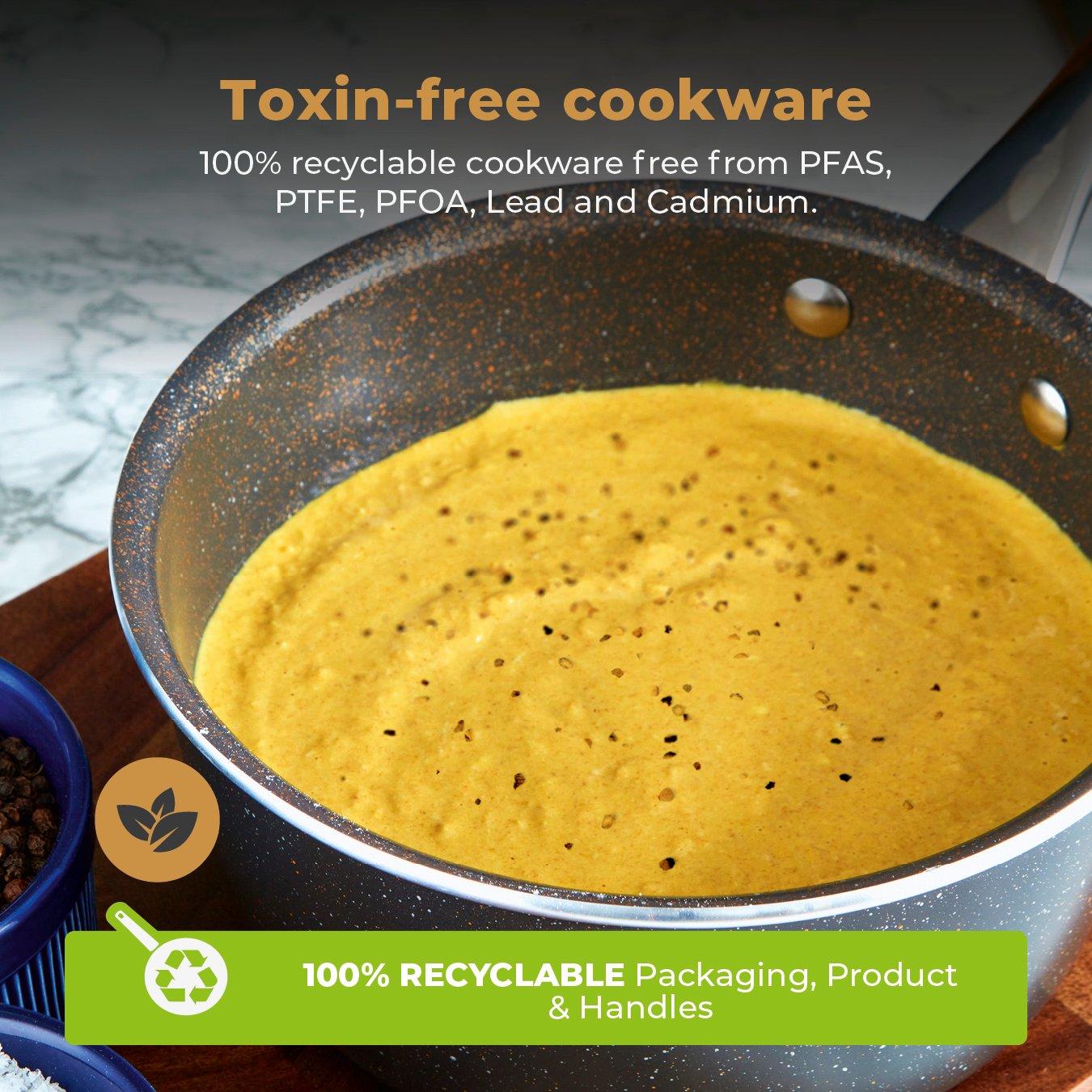 Graphite - Tower - Cerastone Pro 3 Piece Saucepan Set - 6