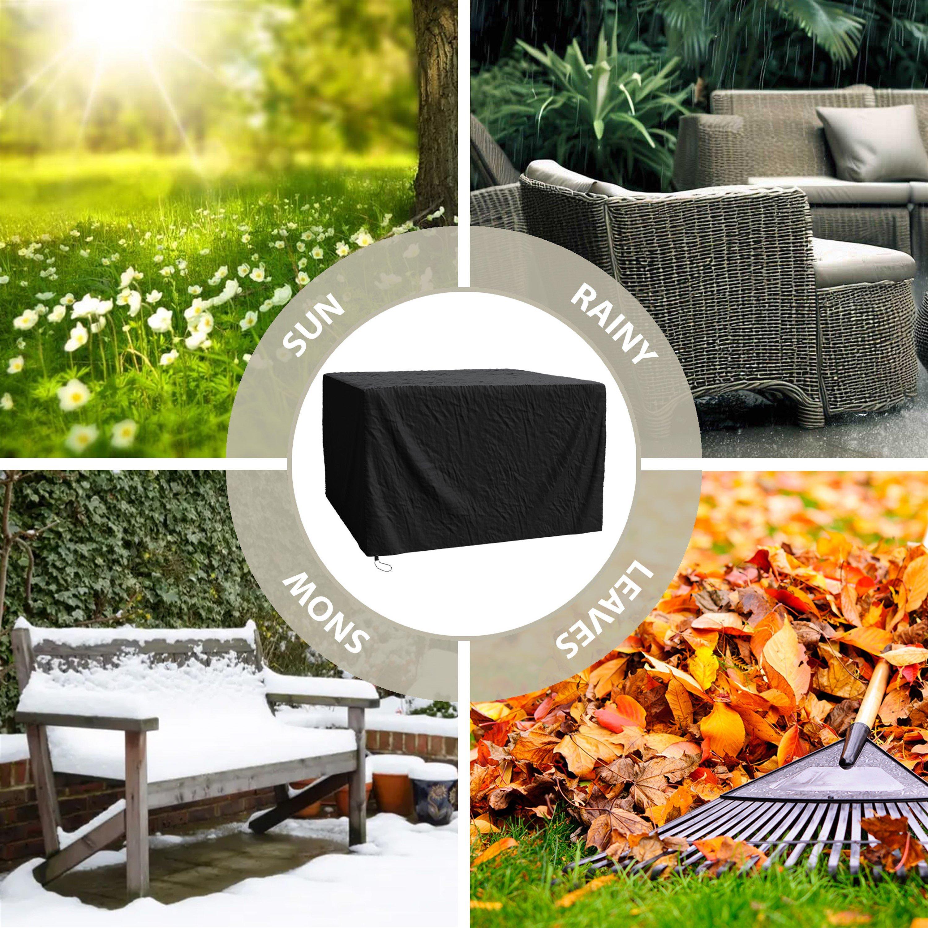 Brown - Lassic - Garden Vida Cuba 8 Seater Rattan Set + Cover - 15