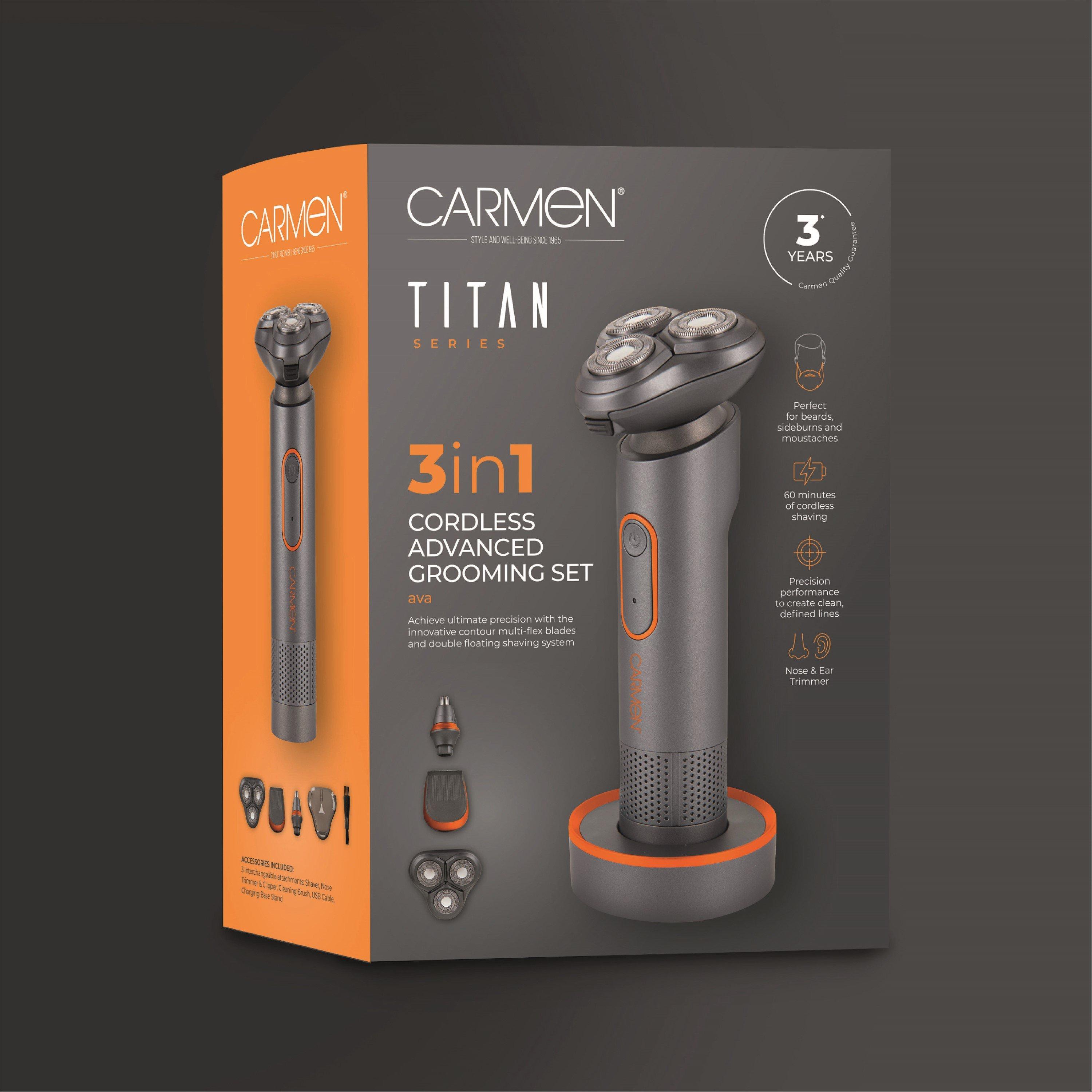 Titanium - Carmen - Titan Shaver Set Titanium and Orange - 10