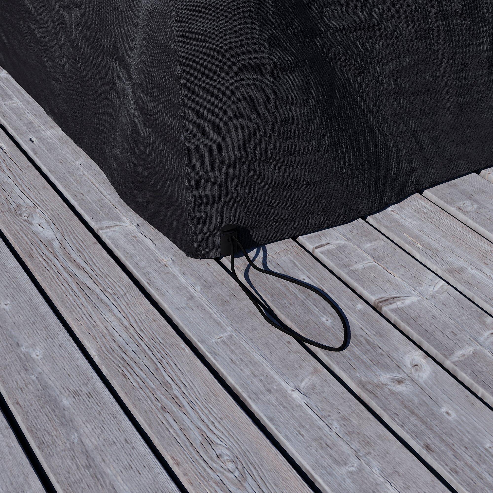 Black - Lassic - Garden Vida Cuba 10 Seater Rattan Set + Cover - 11