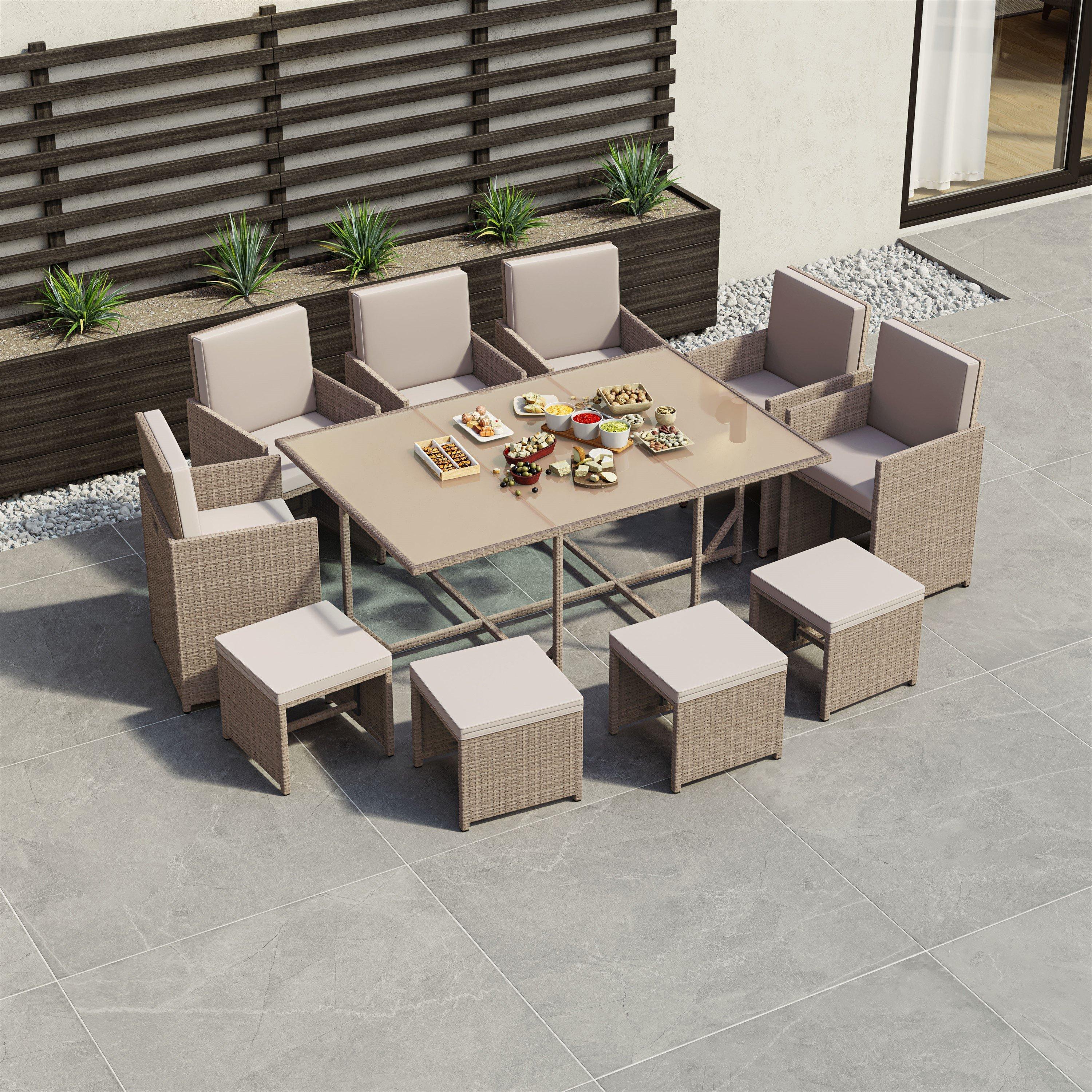 Lassic Garden Vida Cuba 10 Seater Rattan Set + Cover