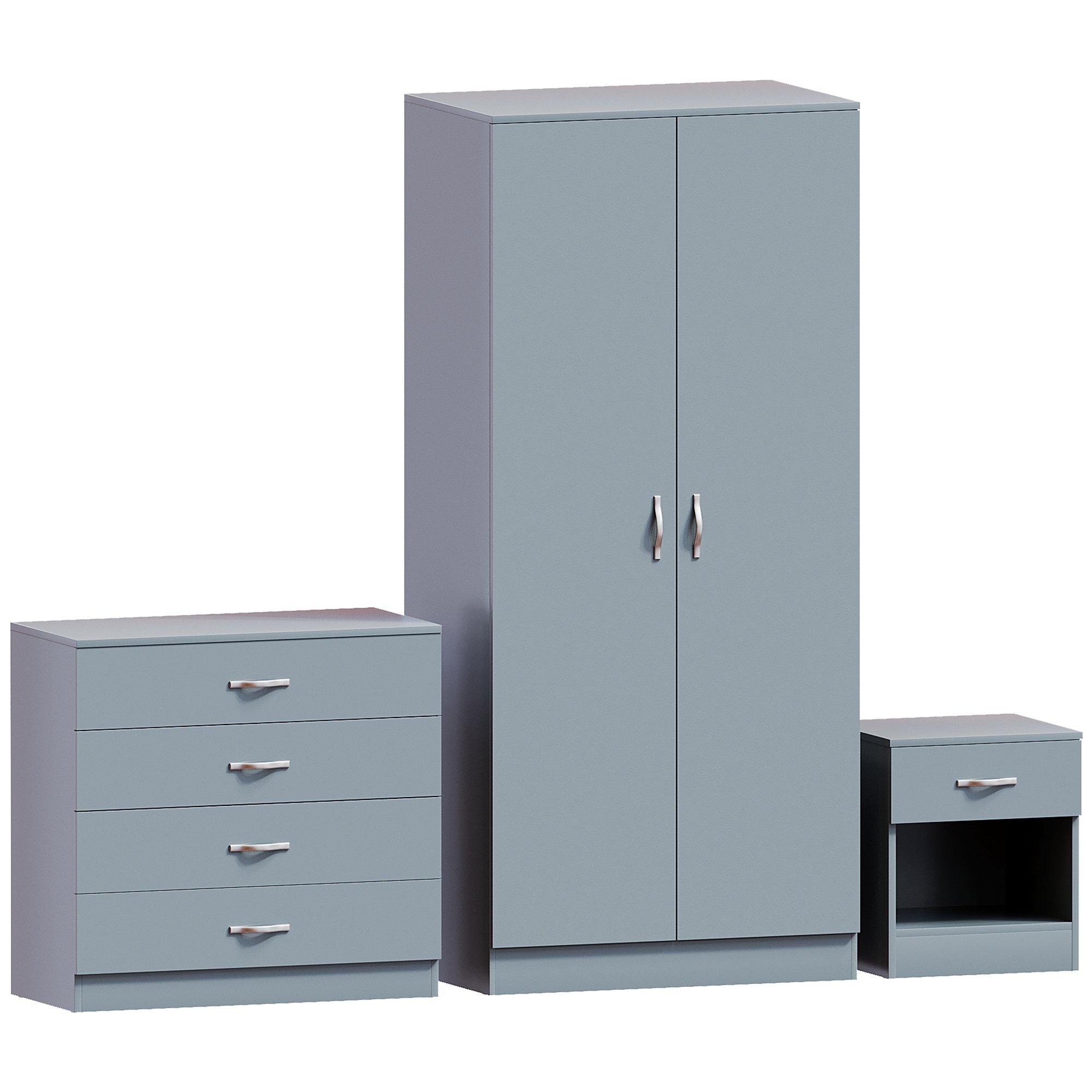 Grey - Lassic - Vida Designs Riano 3 Piece Bedroom Set - 9
