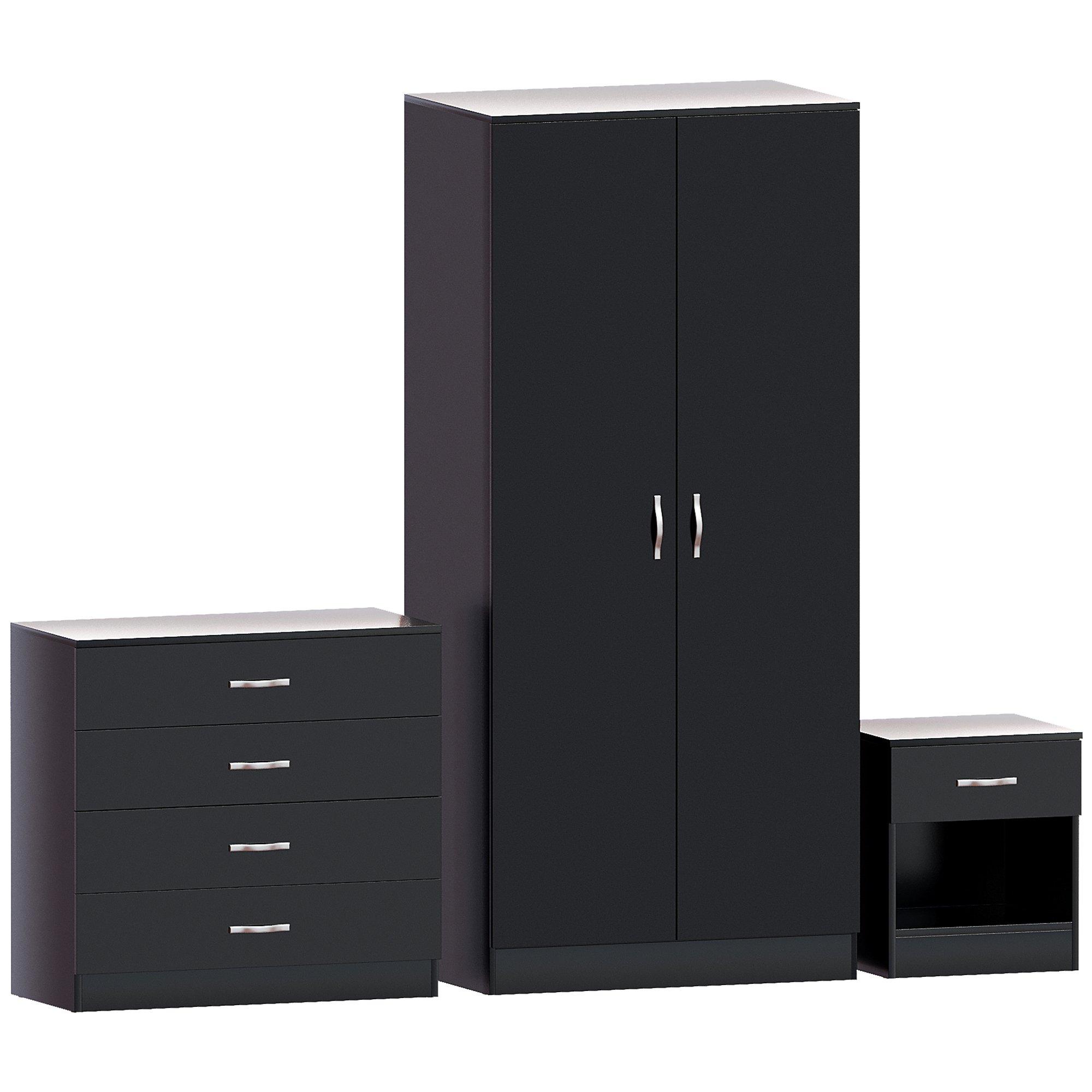 Black - Lassic - Vida Designs Riano 3 Piece Bedroom Set - 9