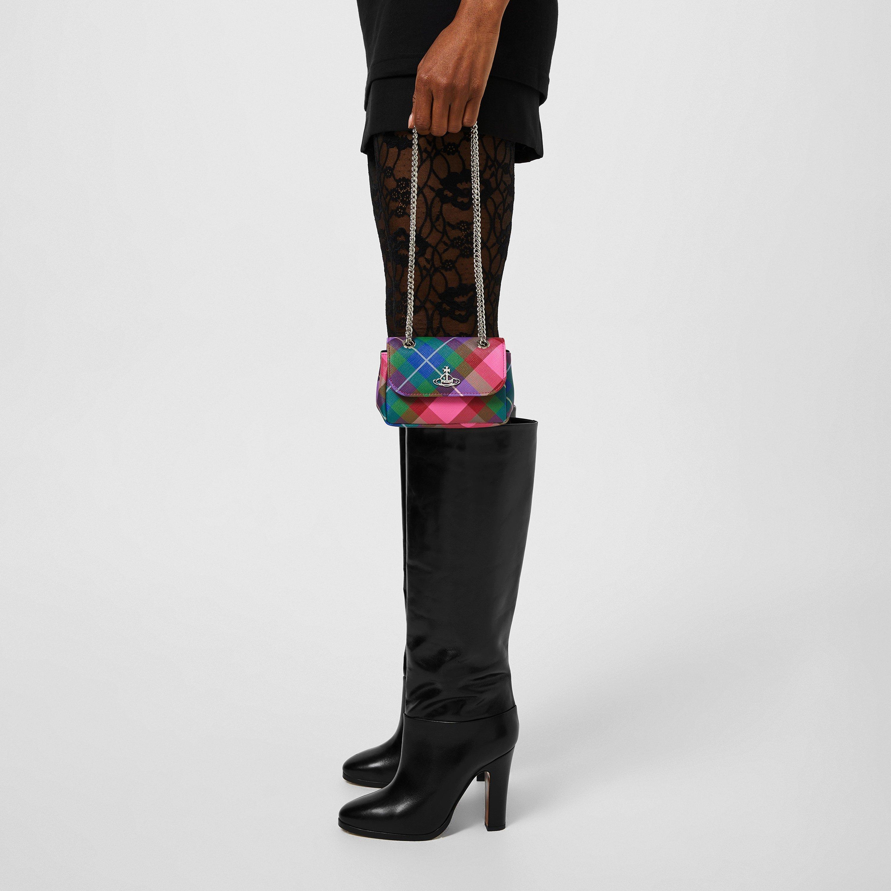 Pink/Grey - Vivienne Westwood - Small Chain Handbag - 2