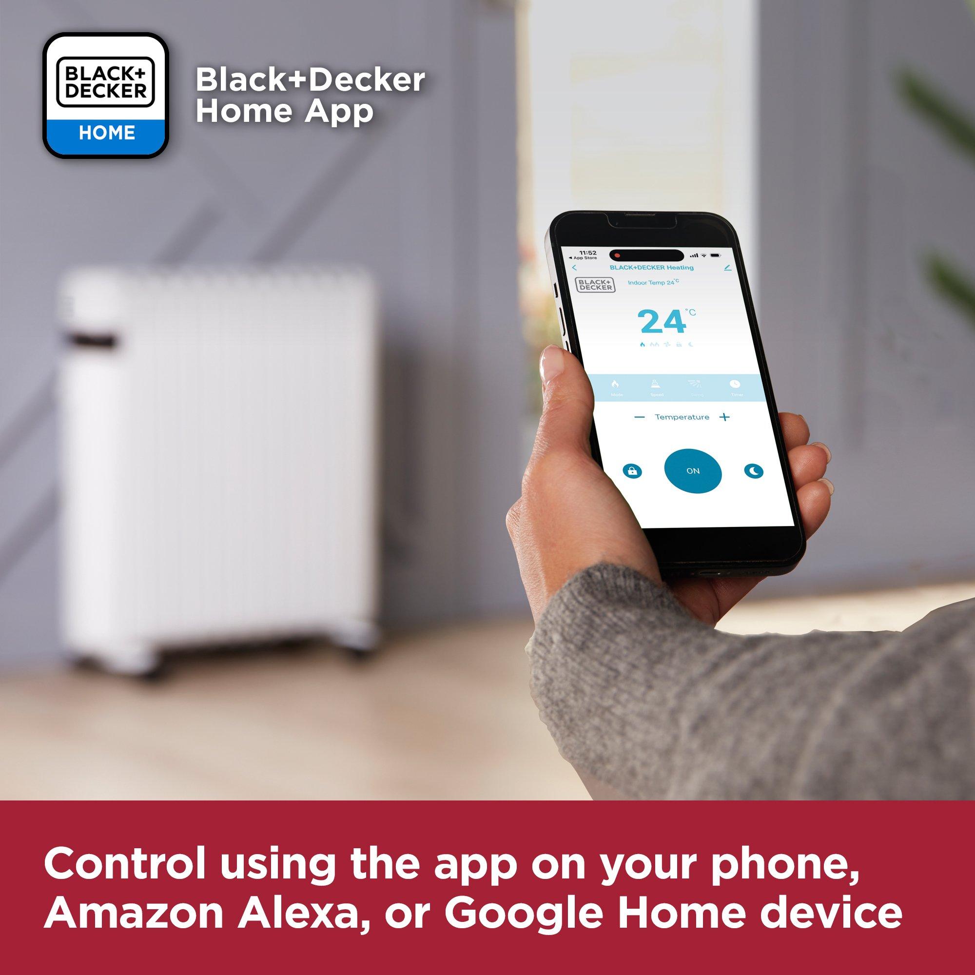 White - Black and Decker - 2.5KW Digital Oil Free Radiator 24 Hour Weekly Tim - 3