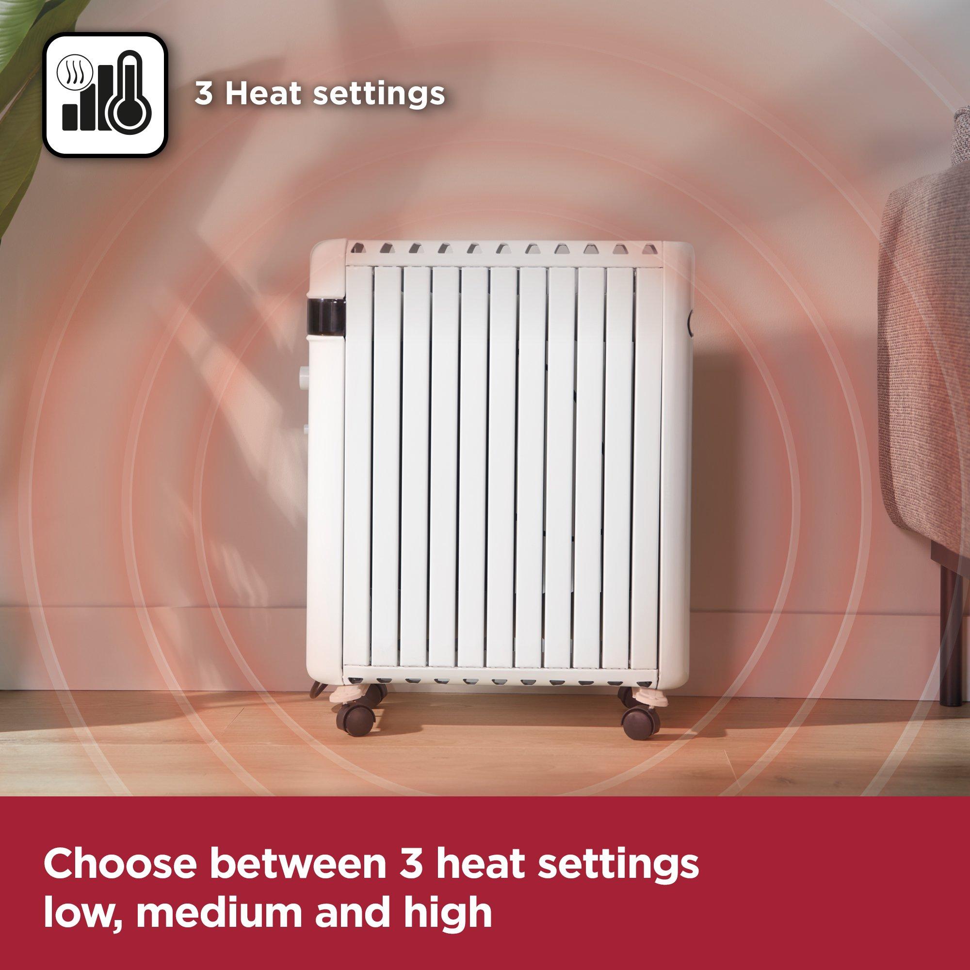 White - Black and Decker - 2.5KW Digital Oil Free Radiator 24 Hour Weekly Tim - 5