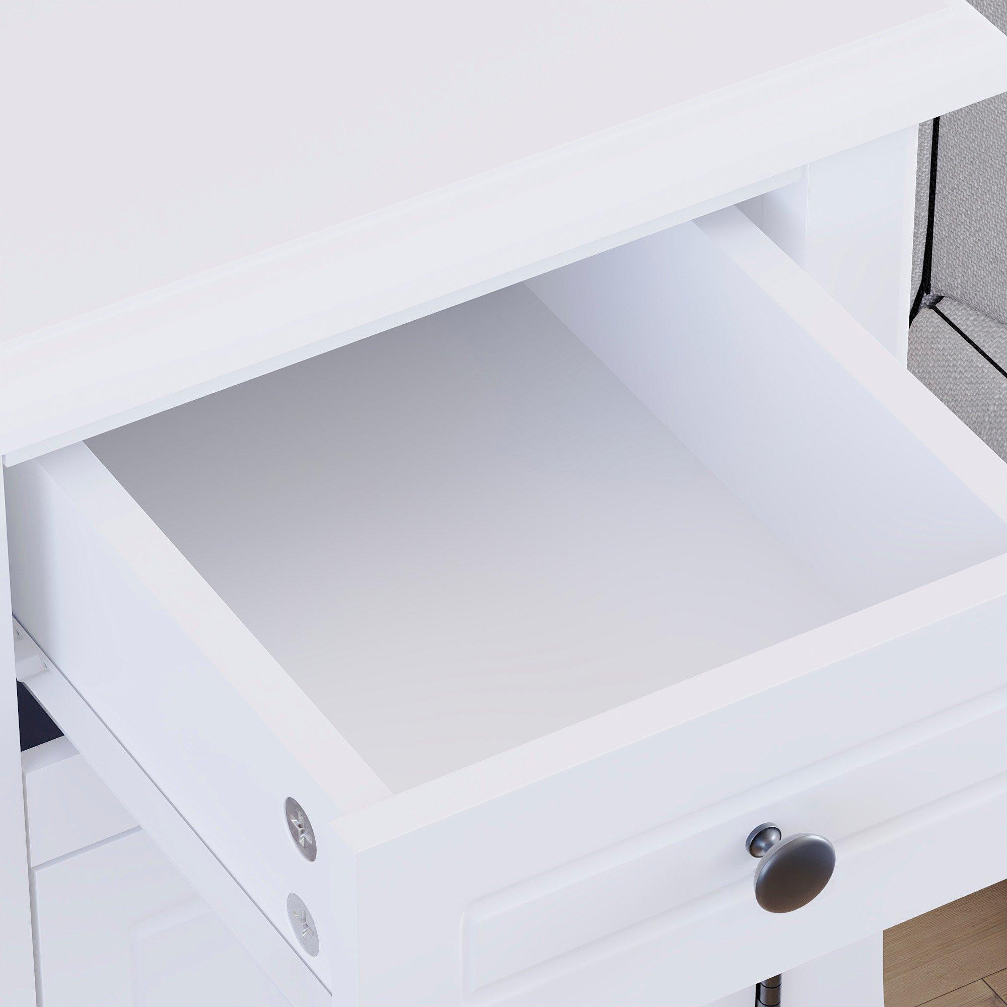 White - Lassic - Nishano 1 Drawer 1 Door Bedside Cabinet Set of 2 - 8