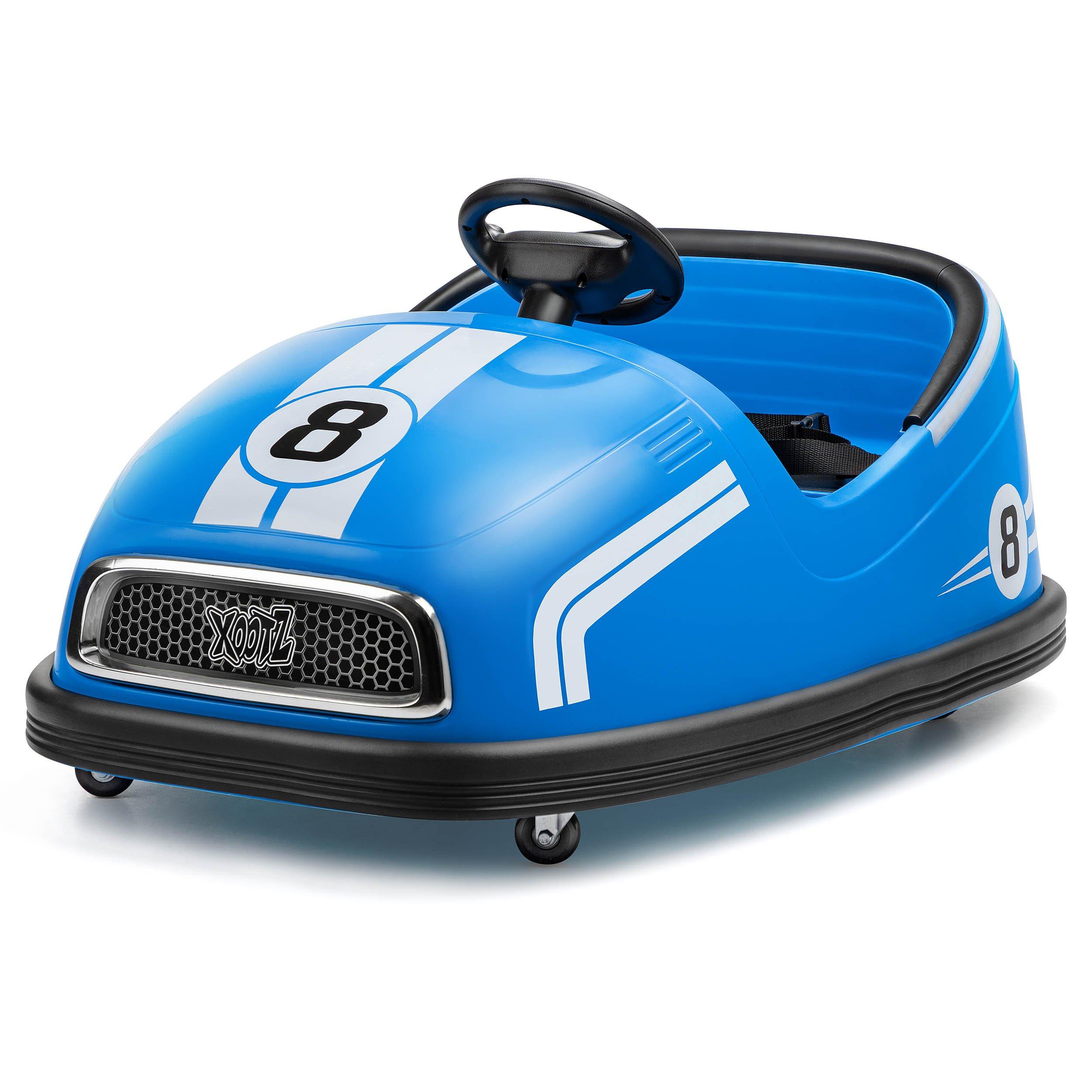 Blue - Xootz - Big Bumper 2 Seater Kids Electric Bumper Car Blue - 1
