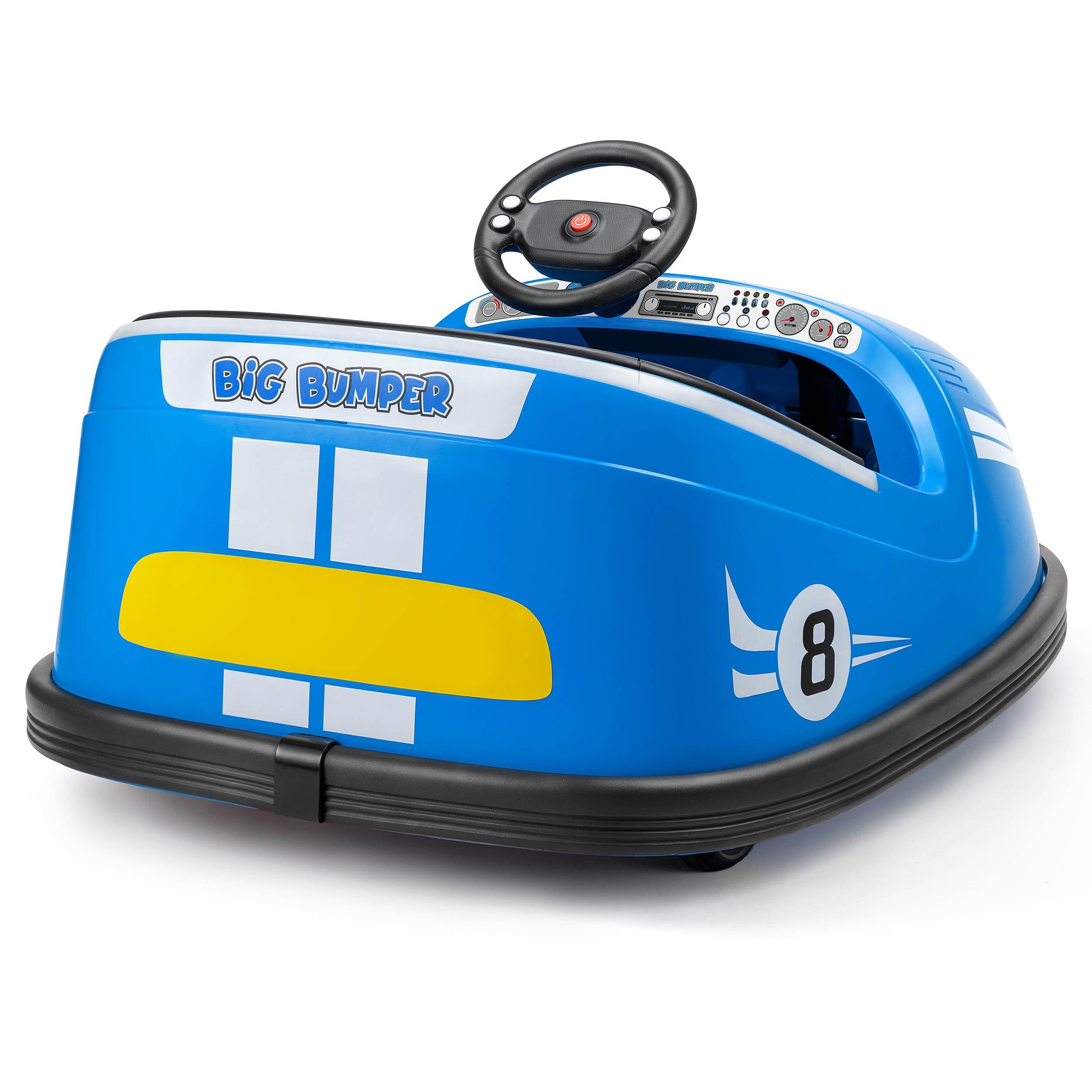 Blue - Xootz - Big Bumper 2 Seater Kids Electric Bumper Car Blue - 3