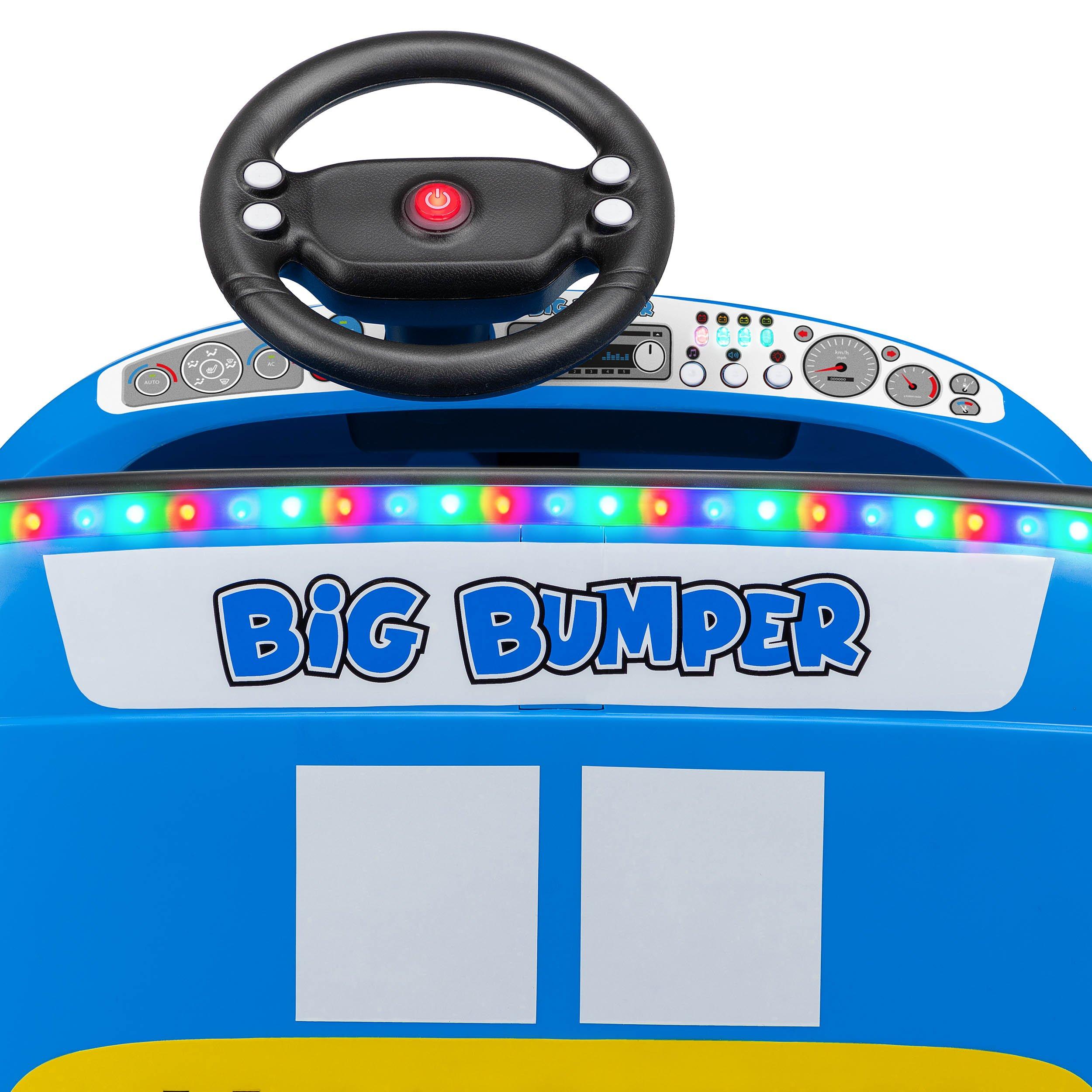 Blue - Xootz - Big Bumper 2 Seater Kids Electric Bumper Car Blue - 4
