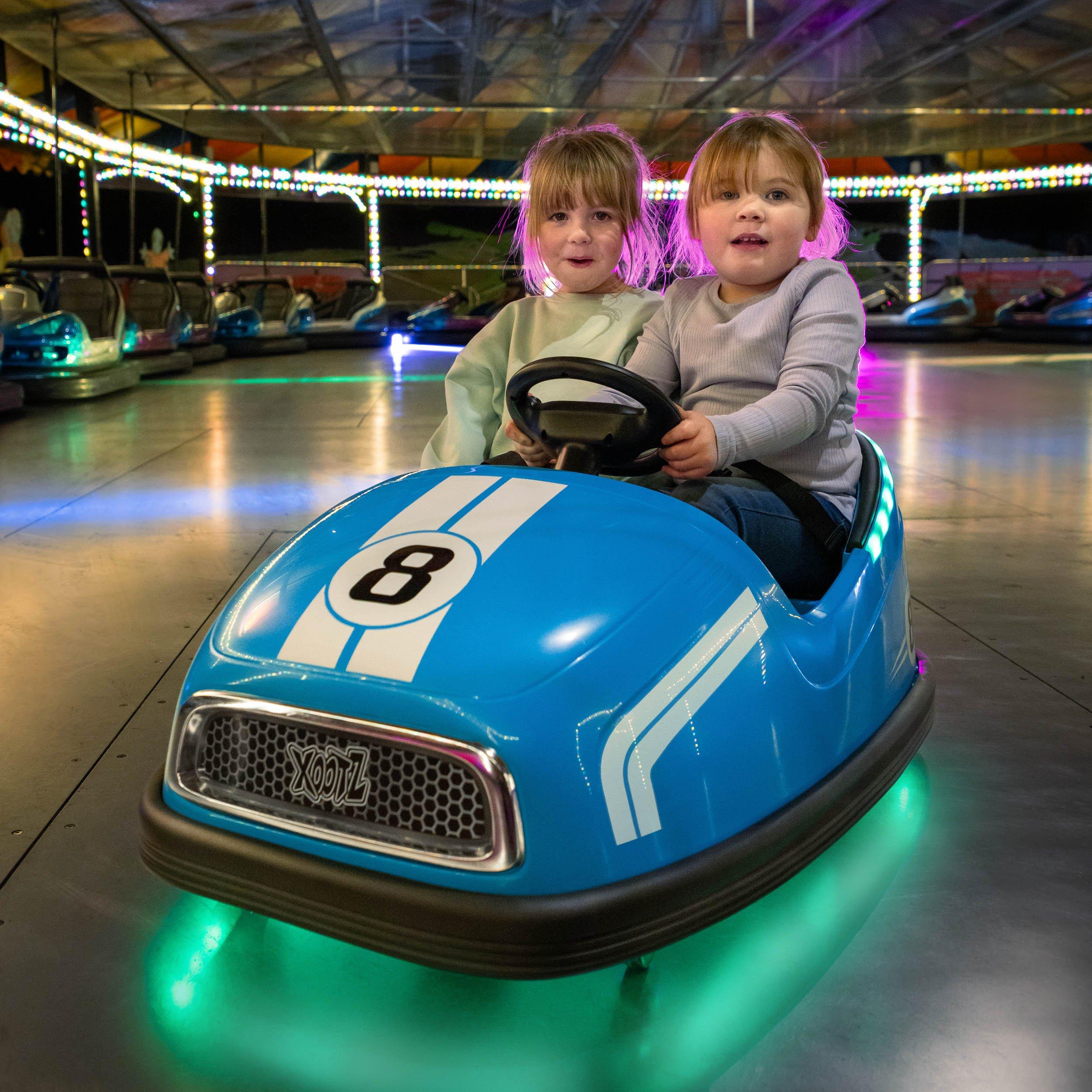 Blue - Xootz - Big Bumper 2 Seater Kids Electric Bumper Car Blue - 7