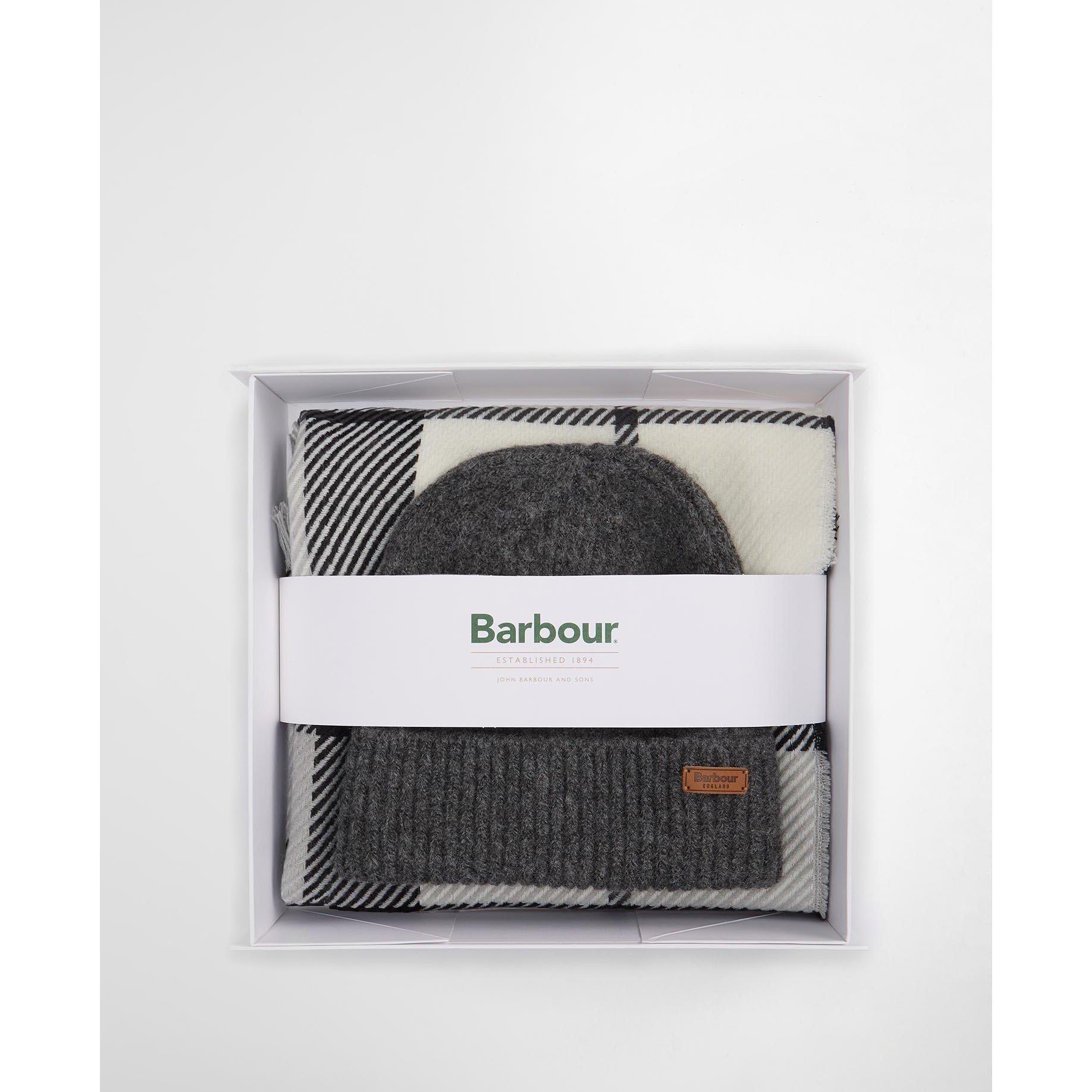 Barbour Women's Pendle Beanie & Blair Scarf Gift Set - Monochrome