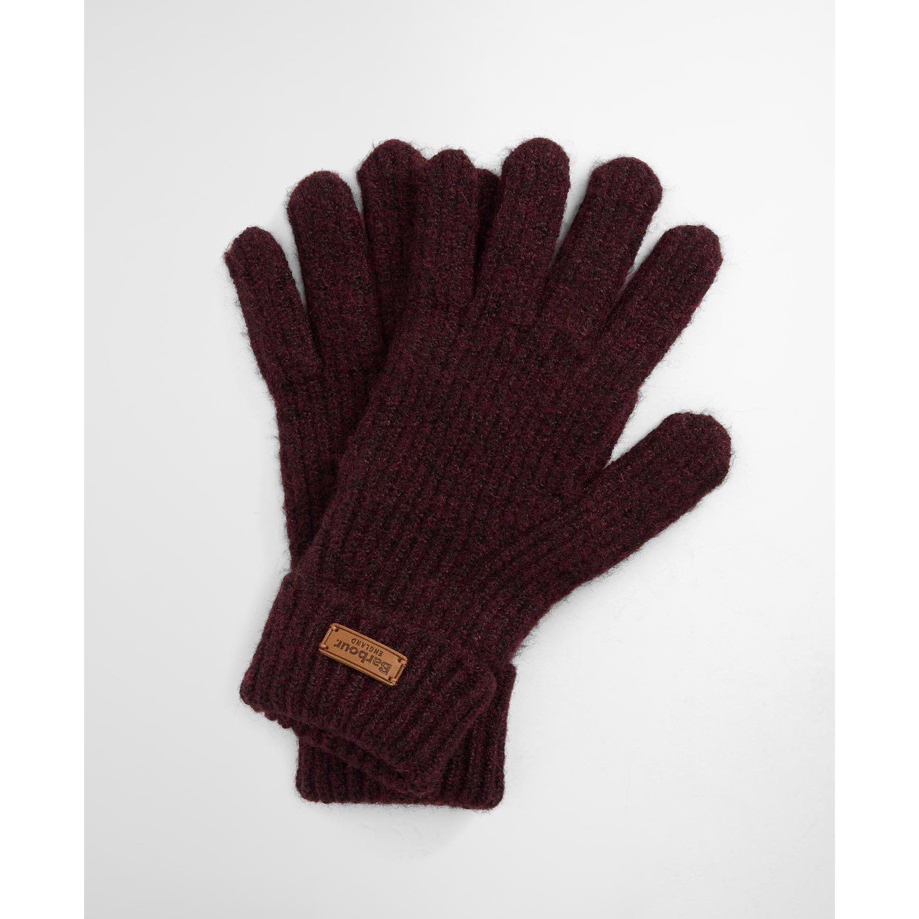 Barbour Pendle Gloves In Wine