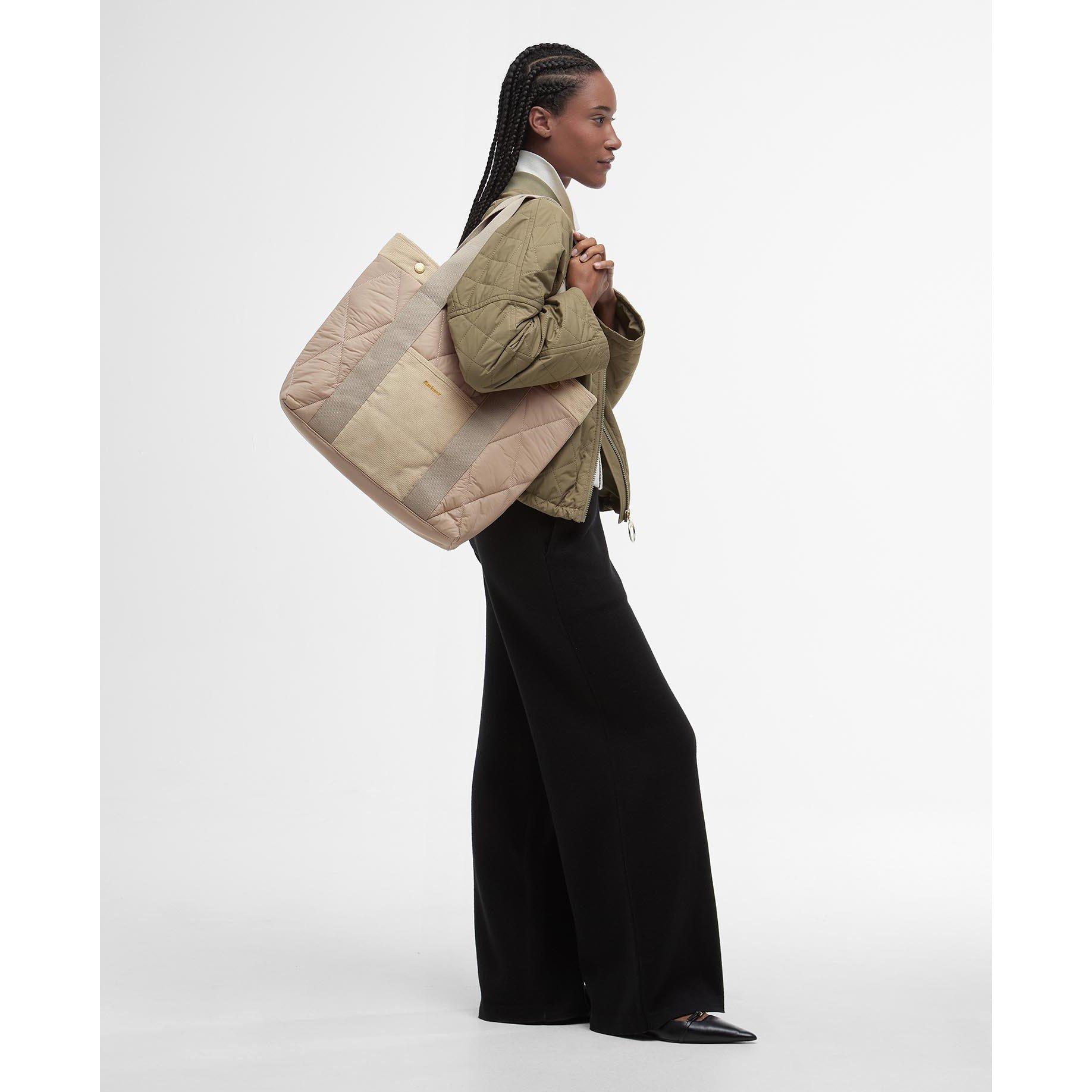 Light Sand - Barbour - Healy Quilted Tote Bag - 1