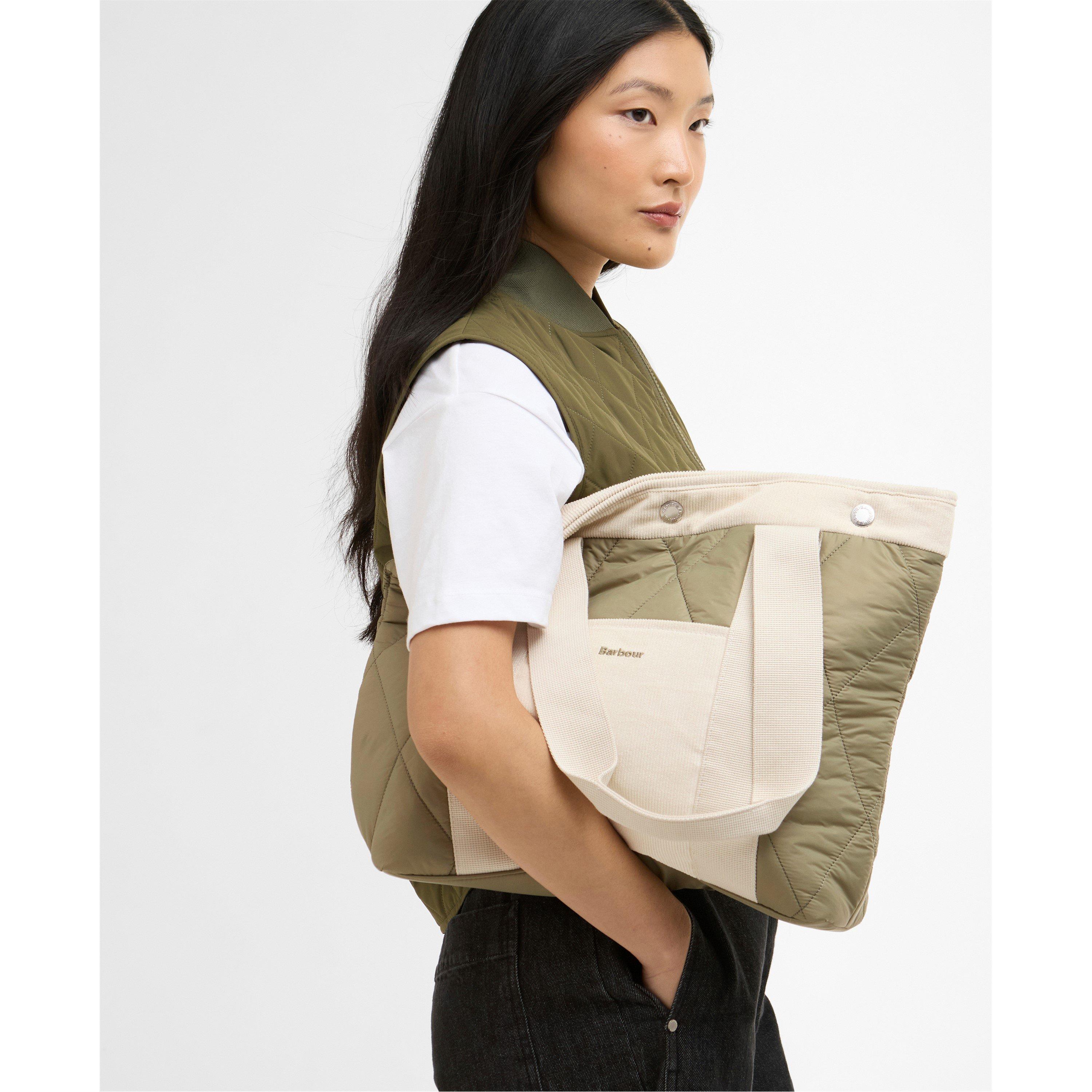 Bleach Olive - Barbour - Healy Quilted Tote Bag - 3
