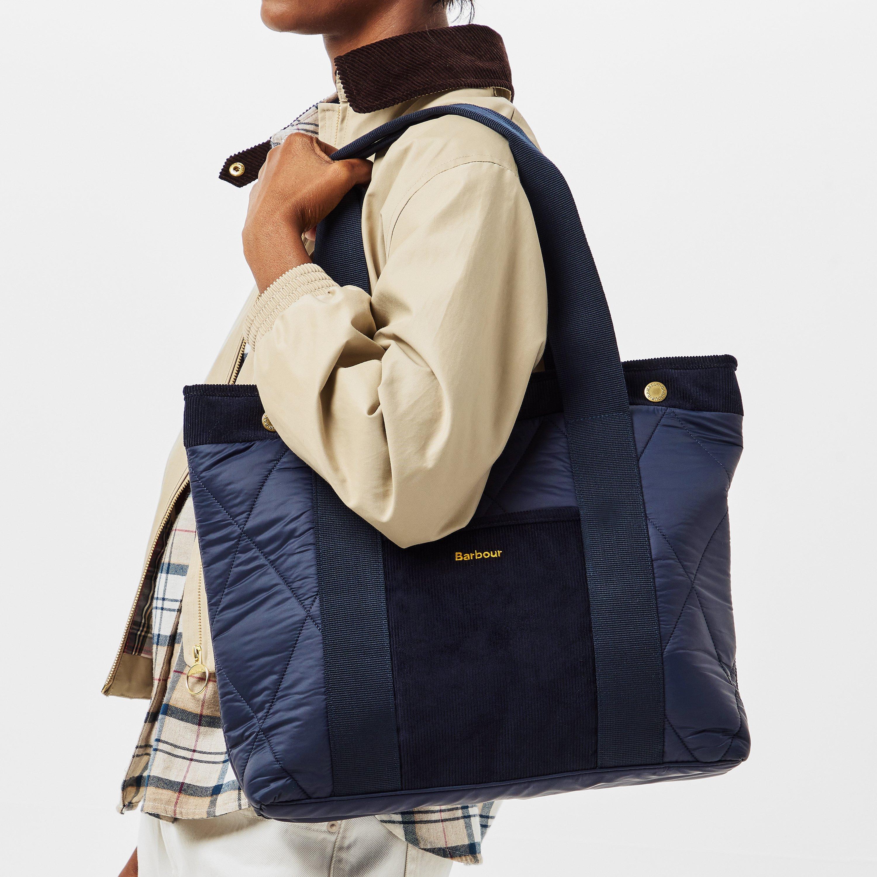 Navy - Barbour - Healy Quilted Tote Bag - 3