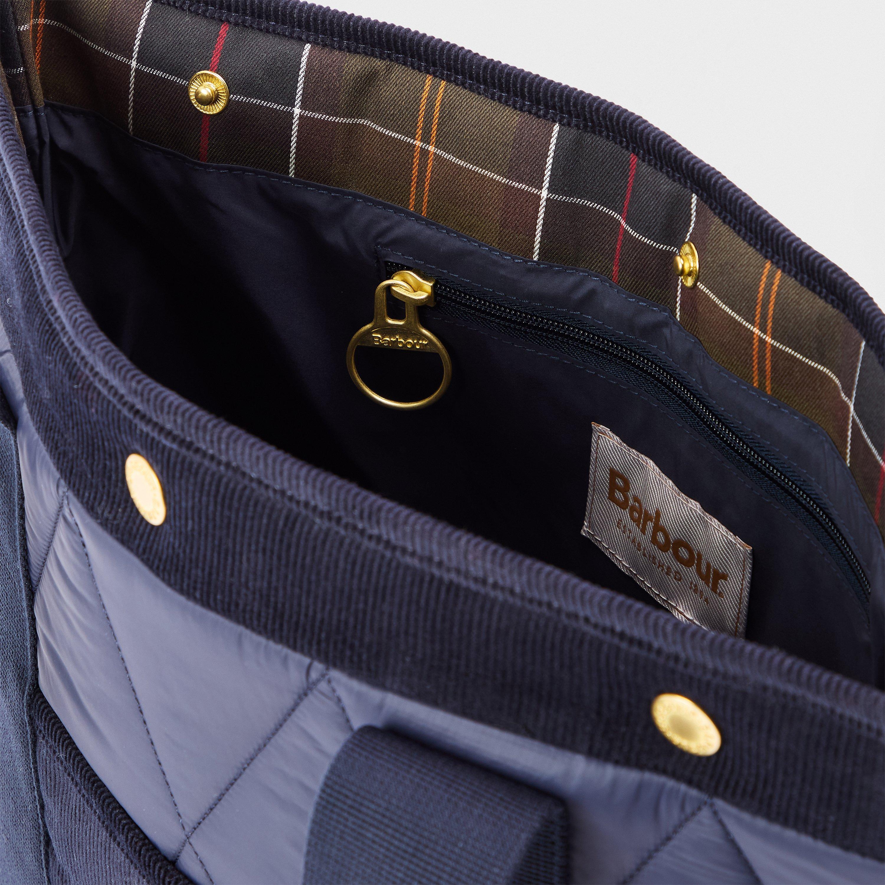 Navy - Barbour - Healy Quilted Tote Bag - 5