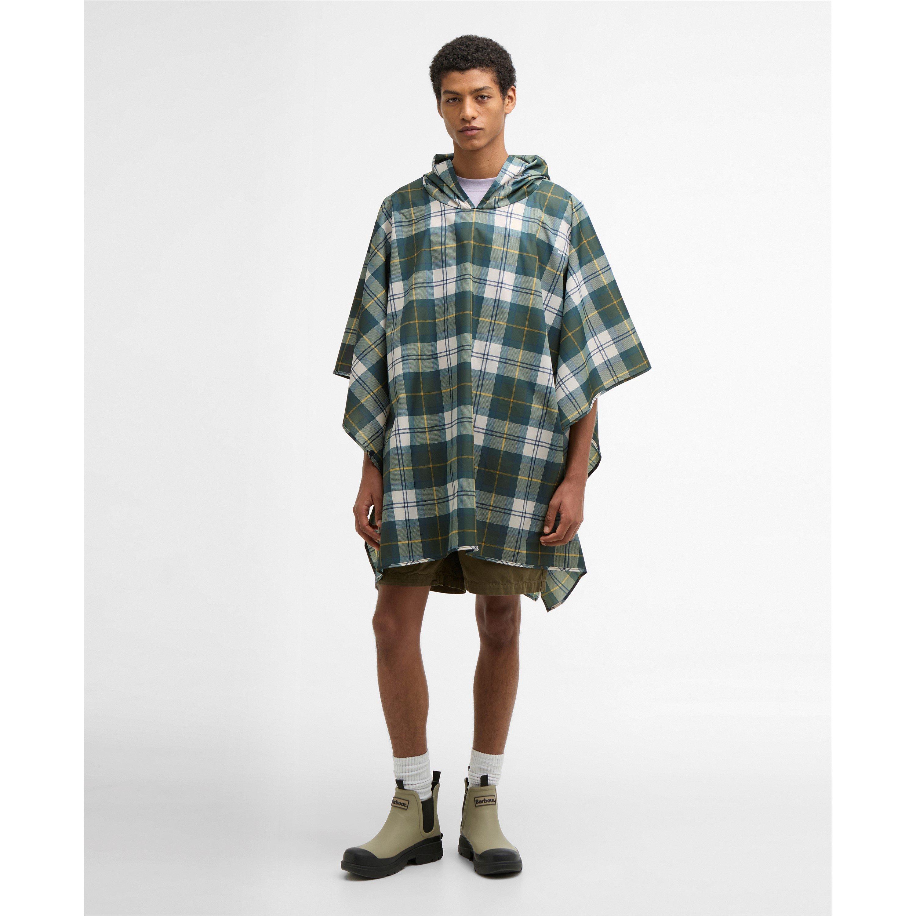 Barbour  Men's Tartan Water Resistant Hooded Poncho - Ancient Tartan