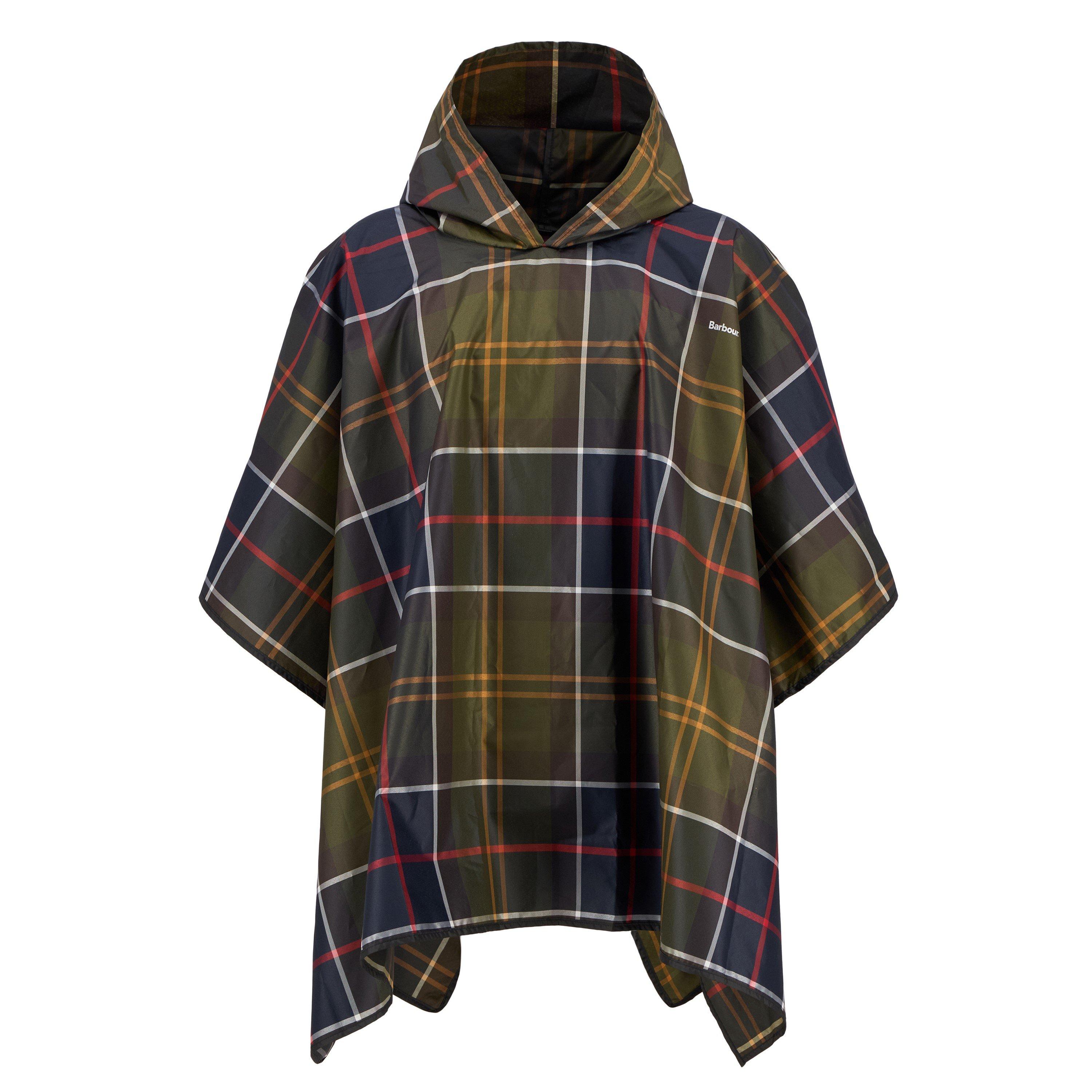 Barbour  Men's Tartan Water Resistant Hooded Poncho - Classic Tartan