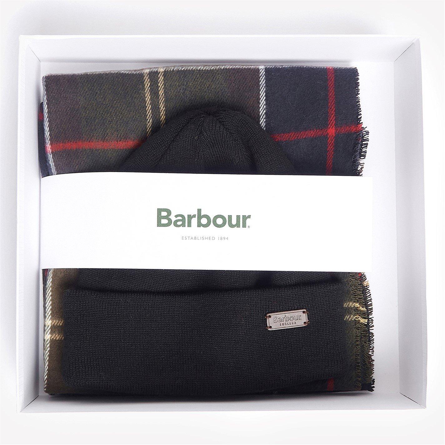 Classic Tartan - Barbour - Swinton Beanie & Galingale Scarf Gift Set - 1