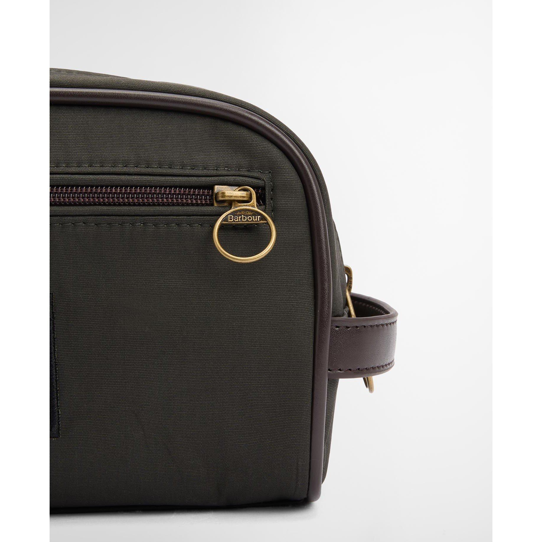 Olive/Beacon - Barbour - Men's Wax Wash Bag - 3