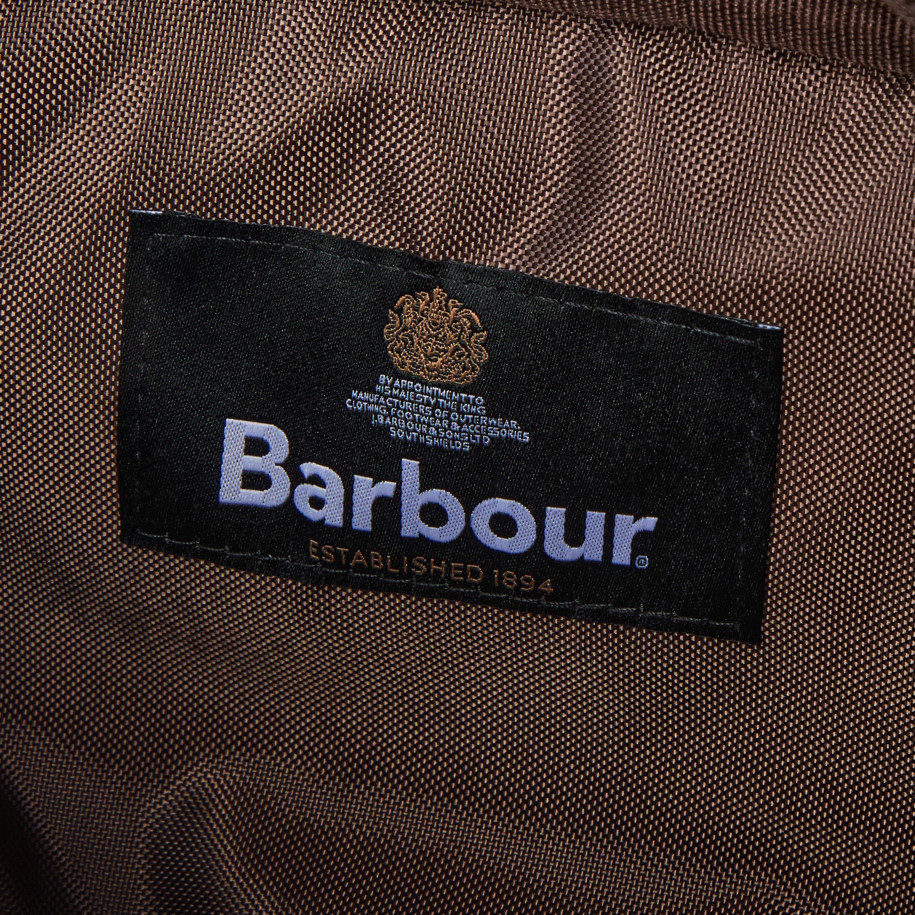 Olive/Beacon - Barbour - Waxed Water Resistant Wash Bag - 4