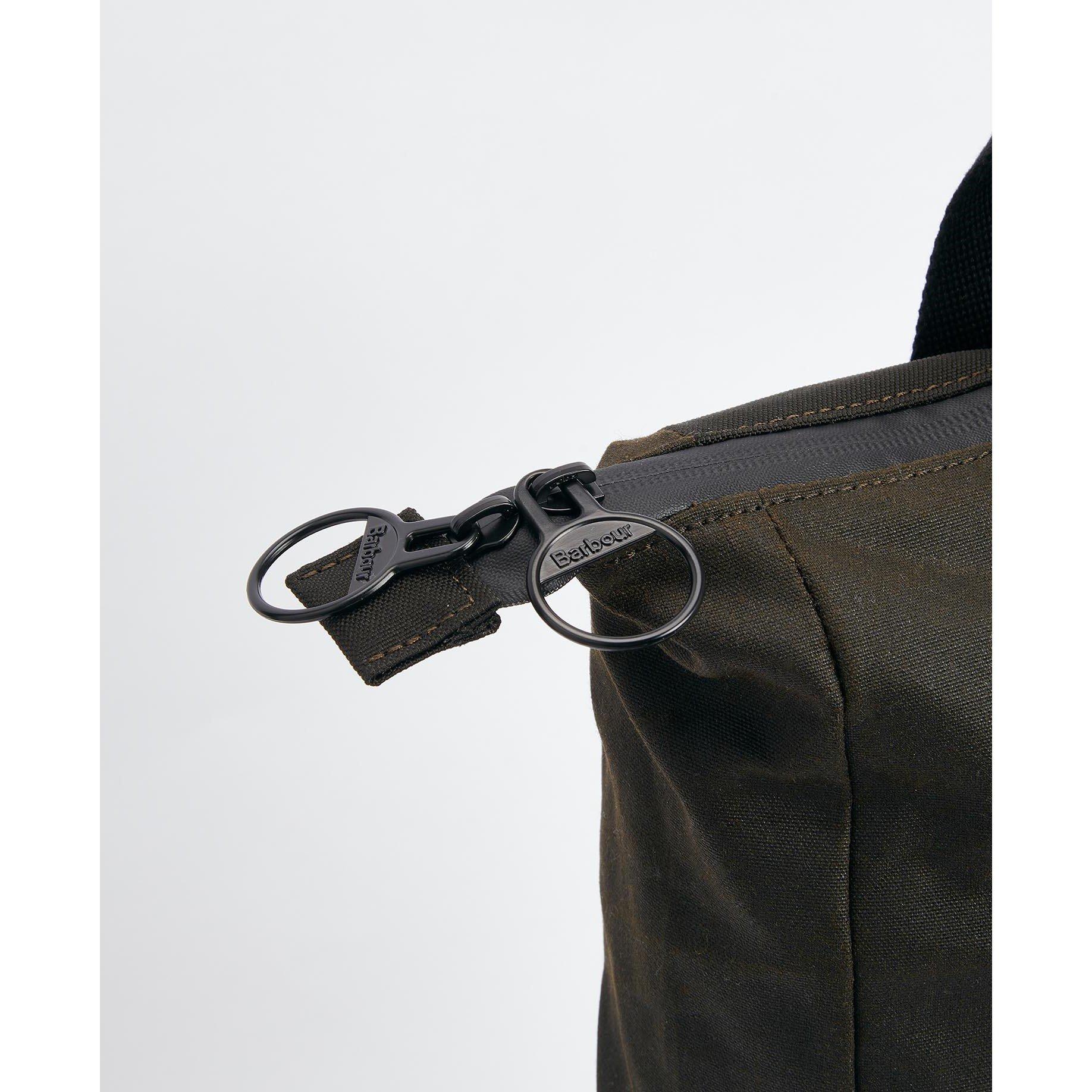 Olive/Black - Barbour - Field Waxed Backpack - 4