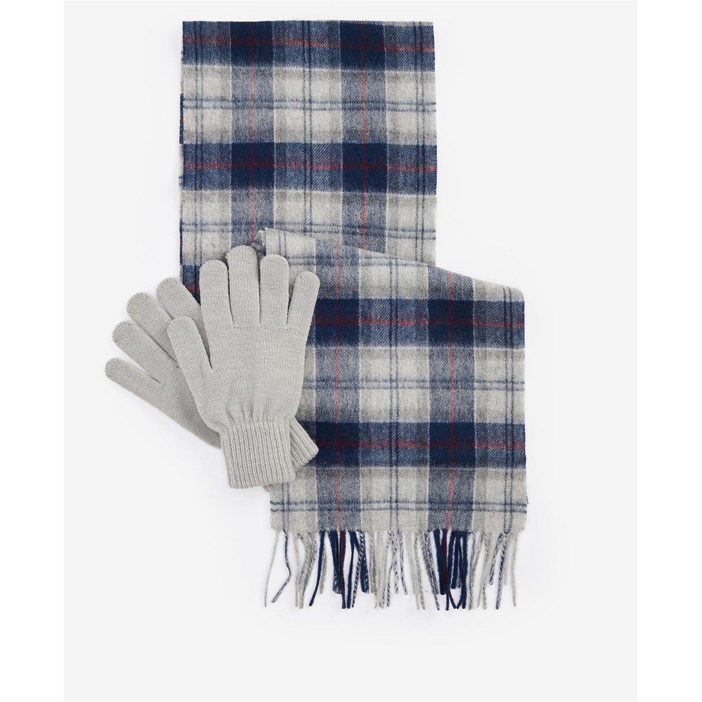 Blue TN27 - Barbour - Tartan Scarf & Glove Gift Set - 3