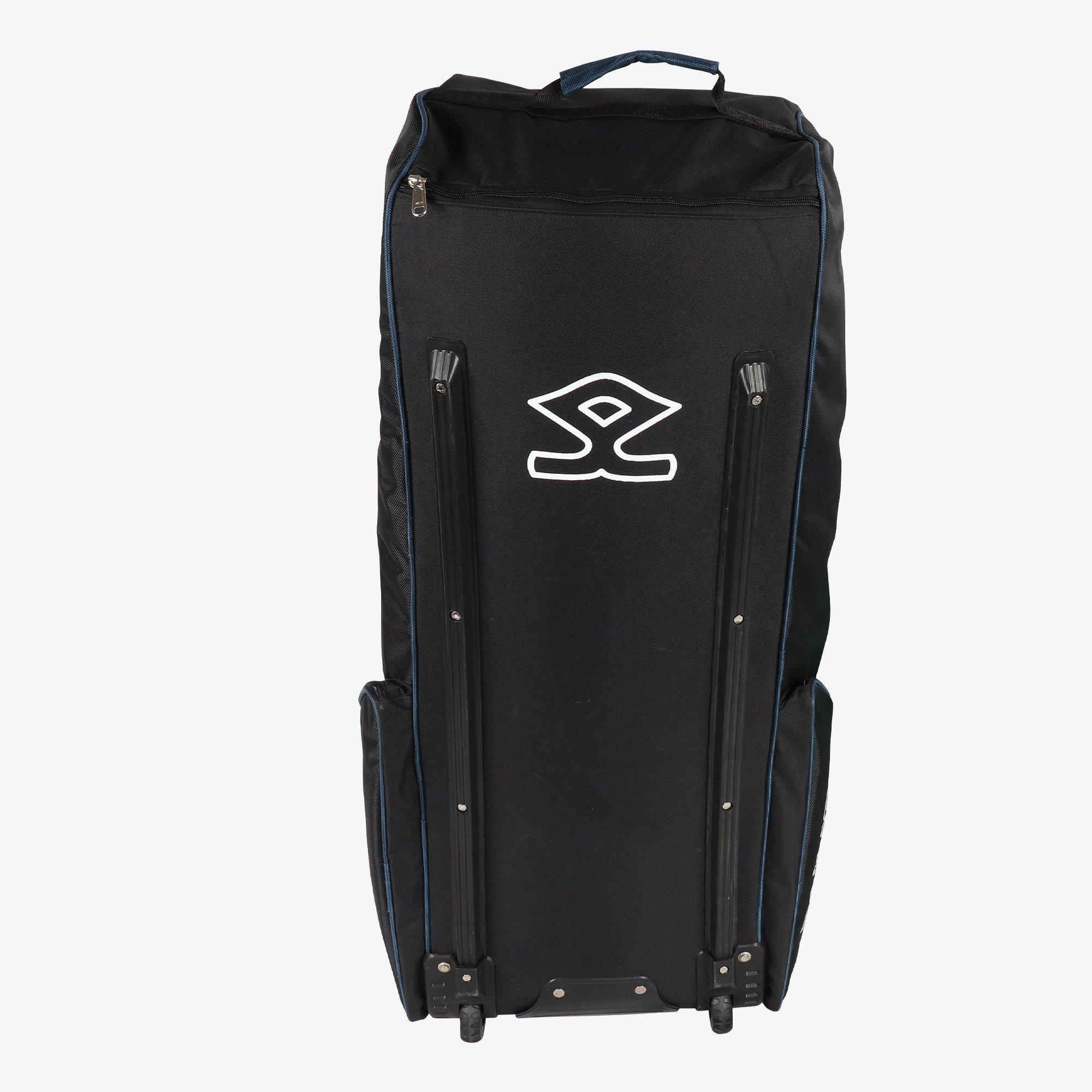 Black/Blue - Shrey - Men's Pro Wheelie 129L Water Resistant Holdall - 3