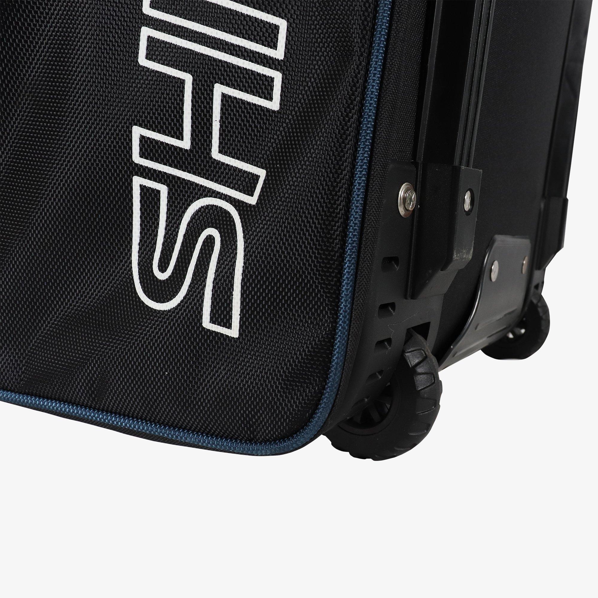 Black/Blue - Shrey - Men's Pro Wheelie 129L Water Resistant Holdall - 4