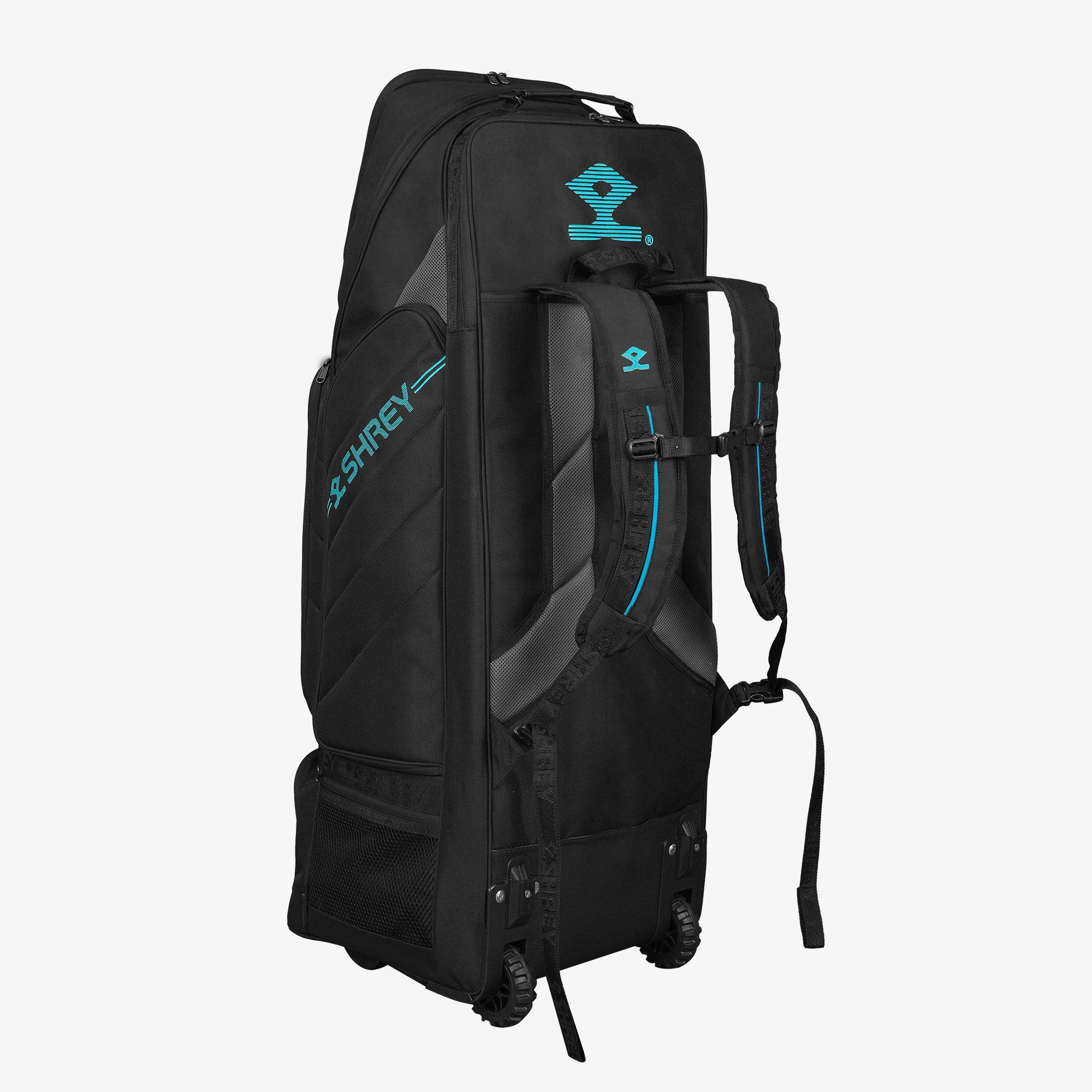 Black - Shrey - Meta Duffle Wheelie 120 Cricket Bag Sn00 - 3