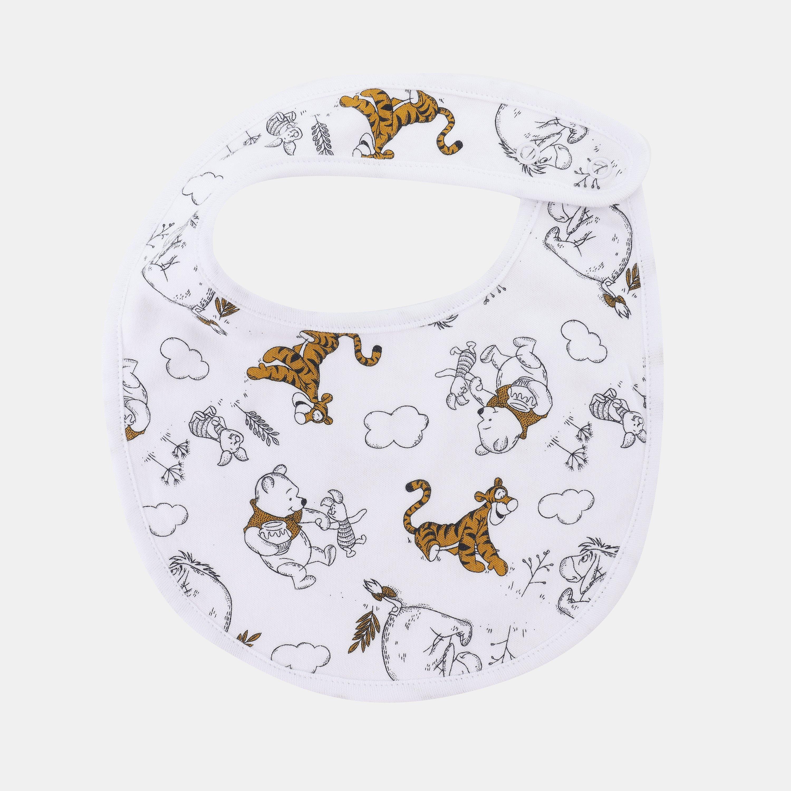 Winnie - Character - Disney Cotton 5 Pack Baby Bibs - 4