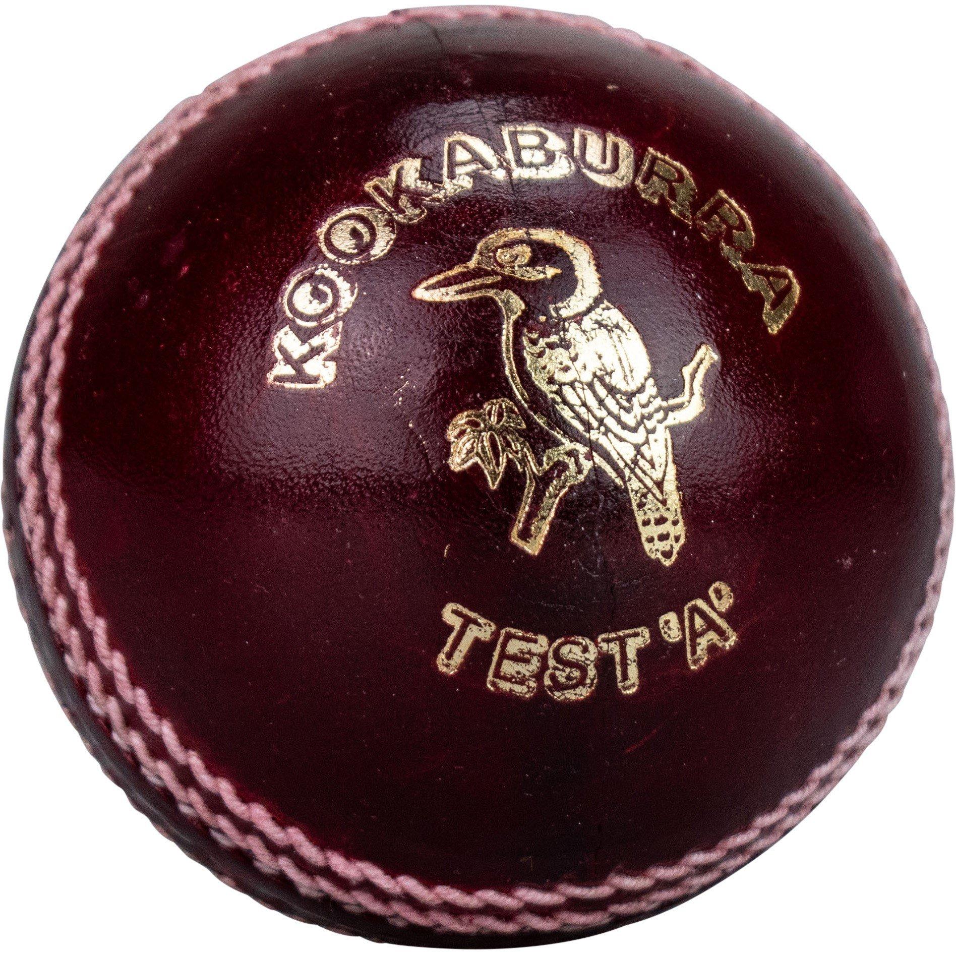 Red - Kookaburra Sport - Kookaburra Test Leather Cricket Ball - Adult Mens Size - 1