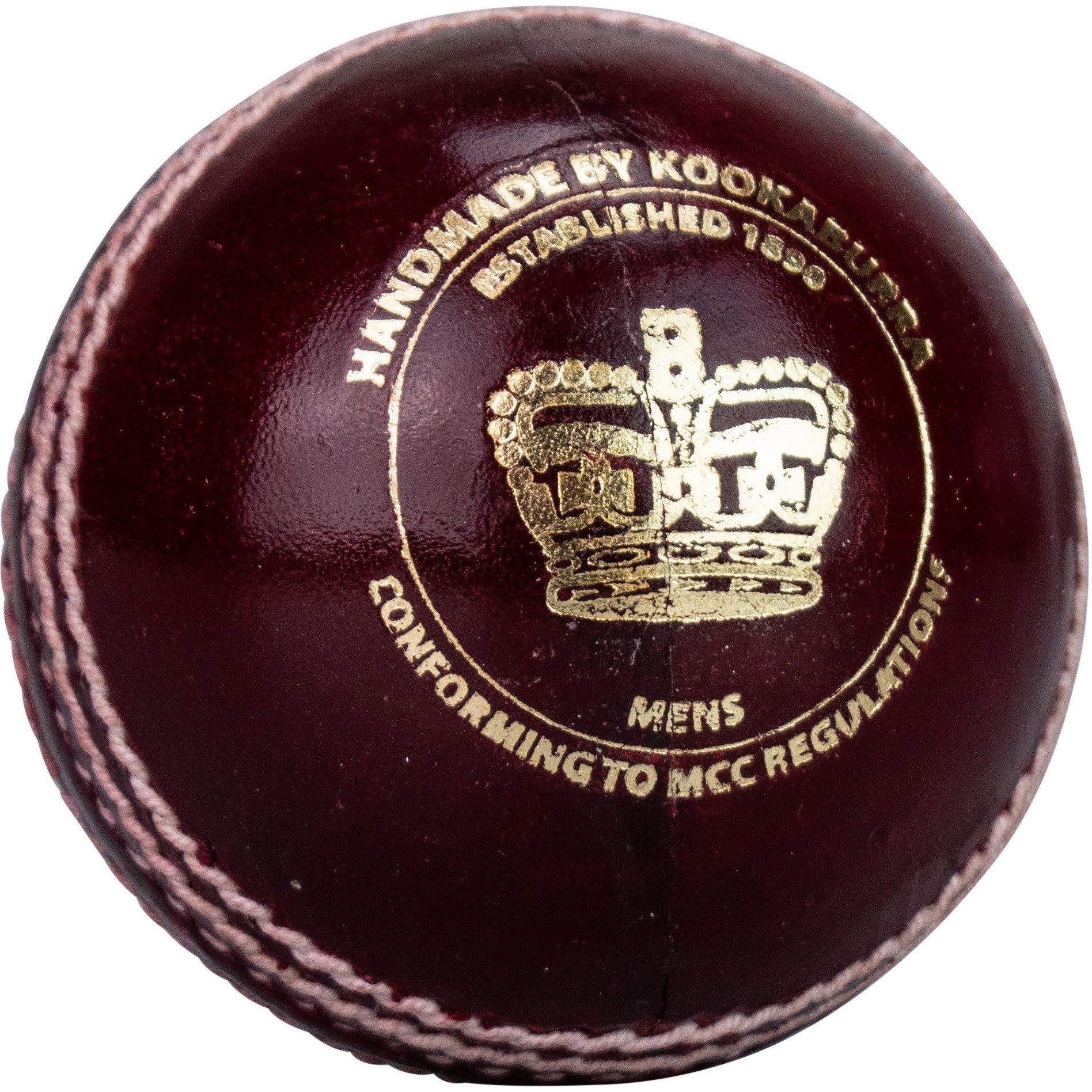Rood - Kookaburra Sport - Kookaburra Test Leather Cricket Ball - Adult Mens Size - 2