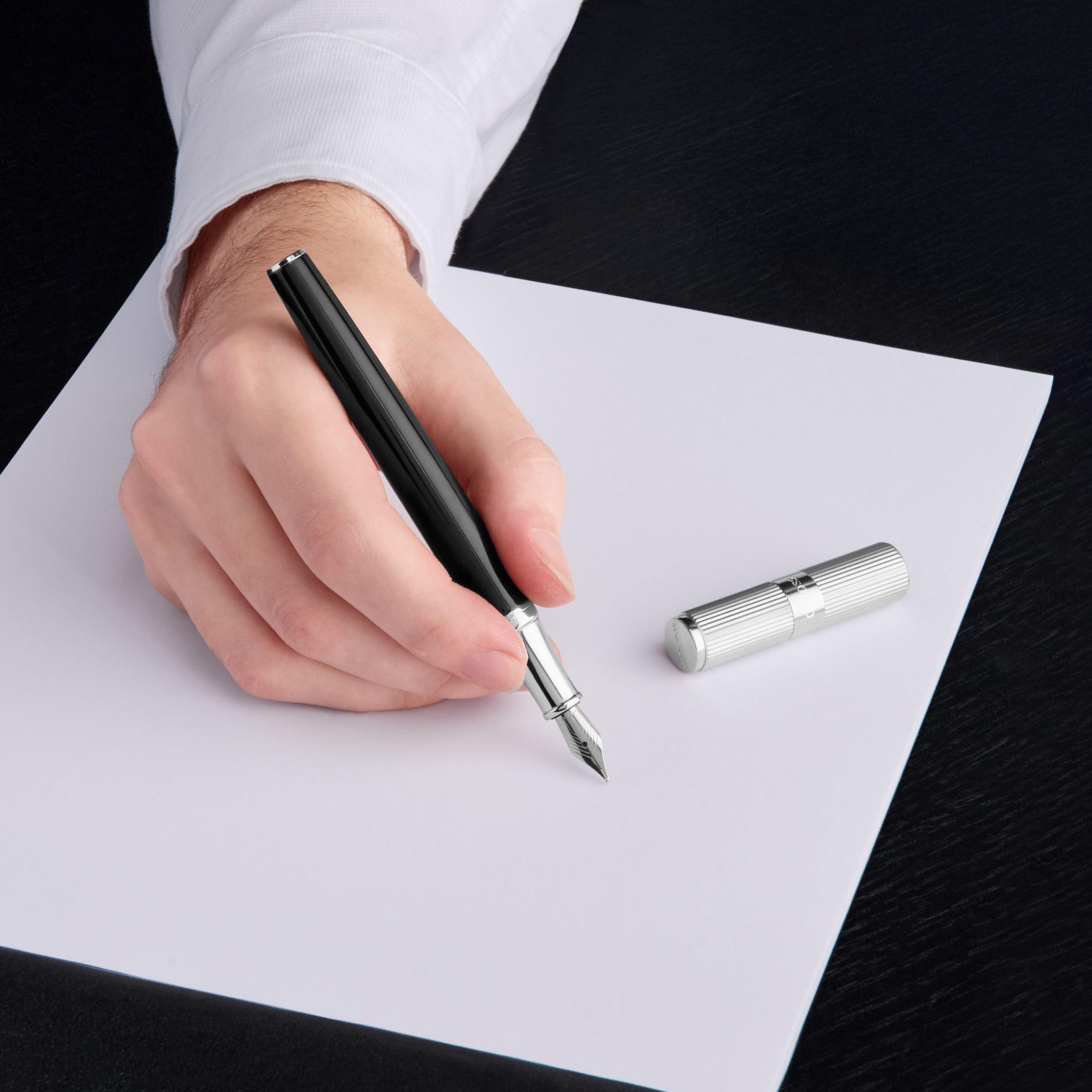 Black - Boss - Fountain Pen Formation Line Silver Smooth Writing - 2