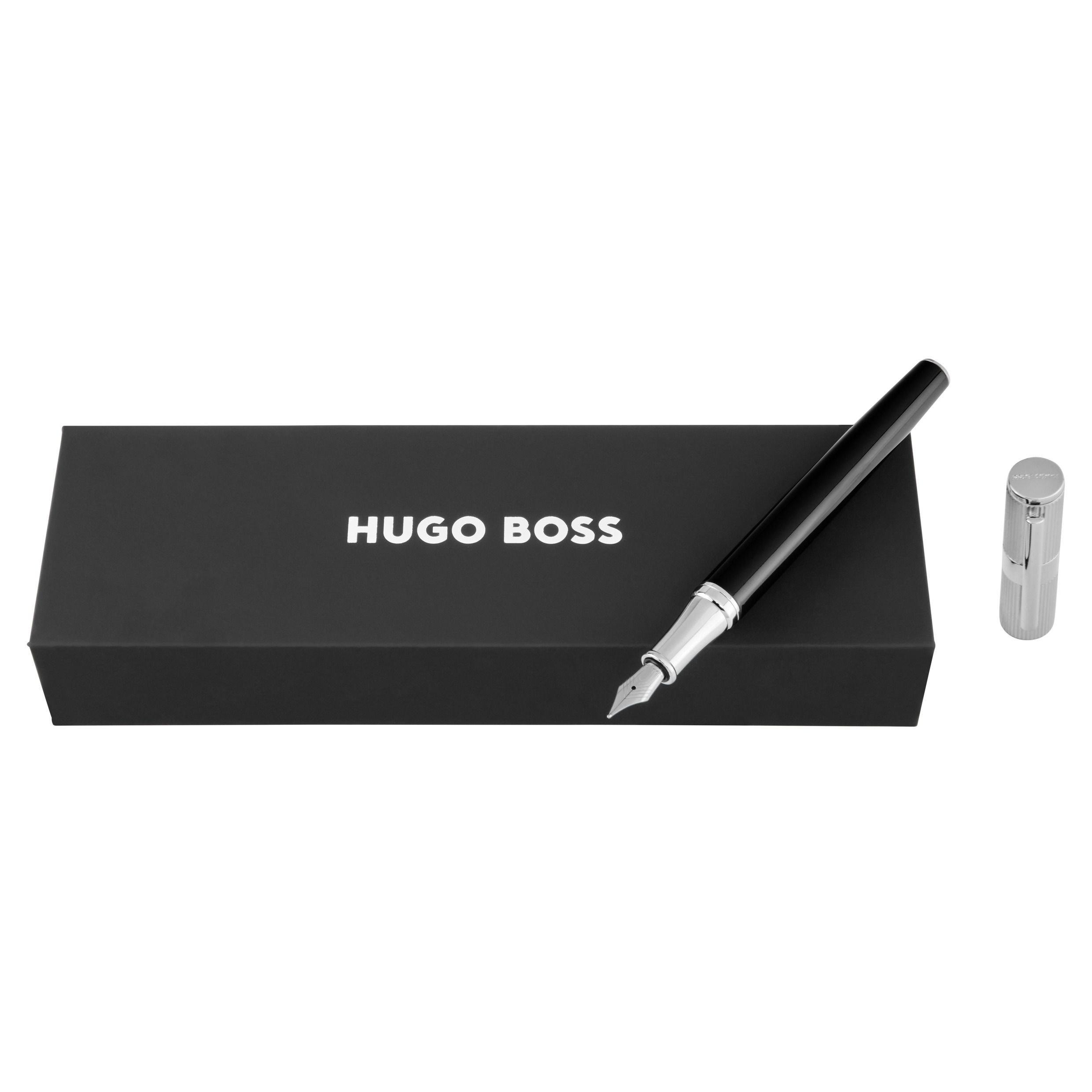 Black - Boss - Fountain Pen Formation Line Silver Smooth Writing - 5