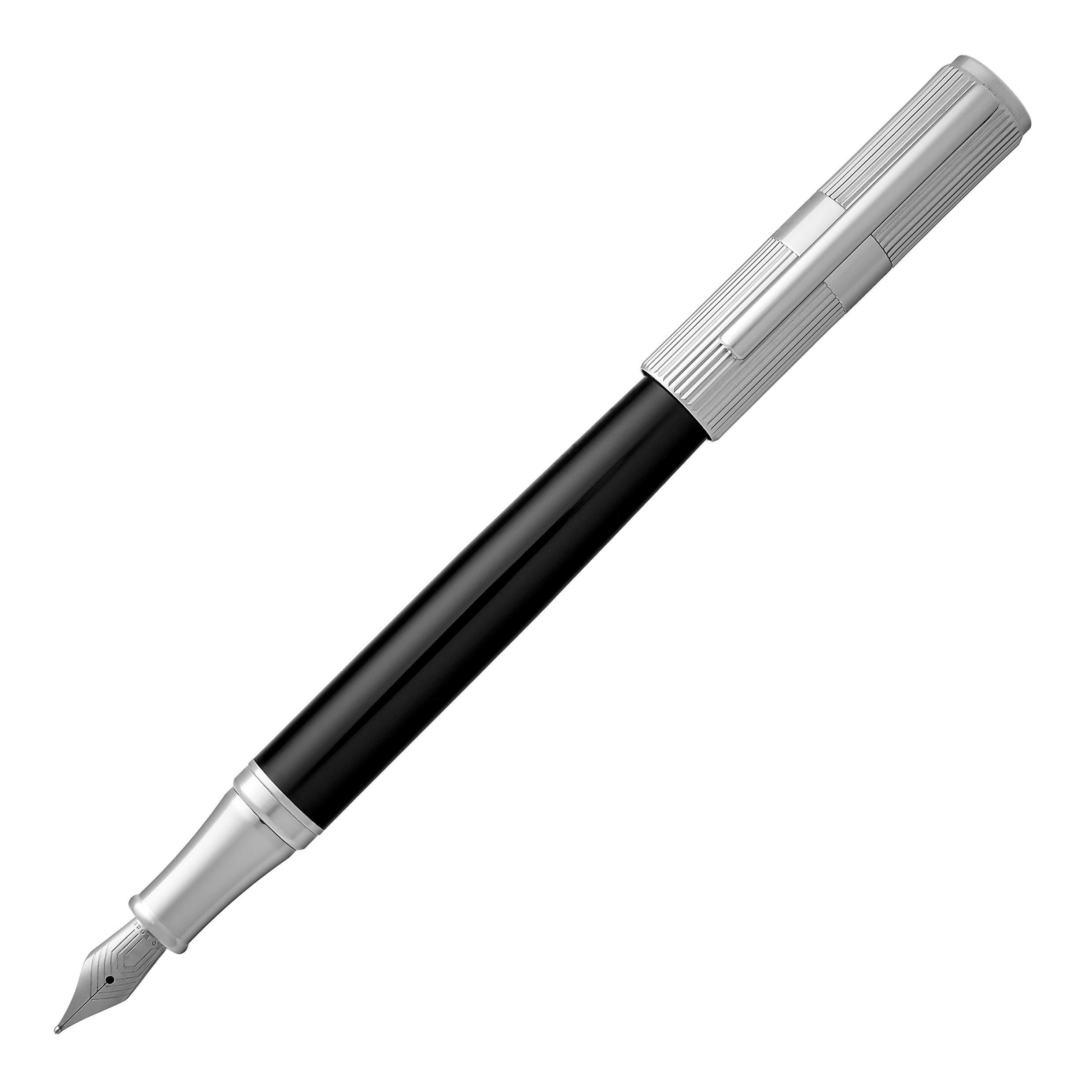 Black - Boss - Fountain Pen Formation Line Silver Smooth Writing - 8