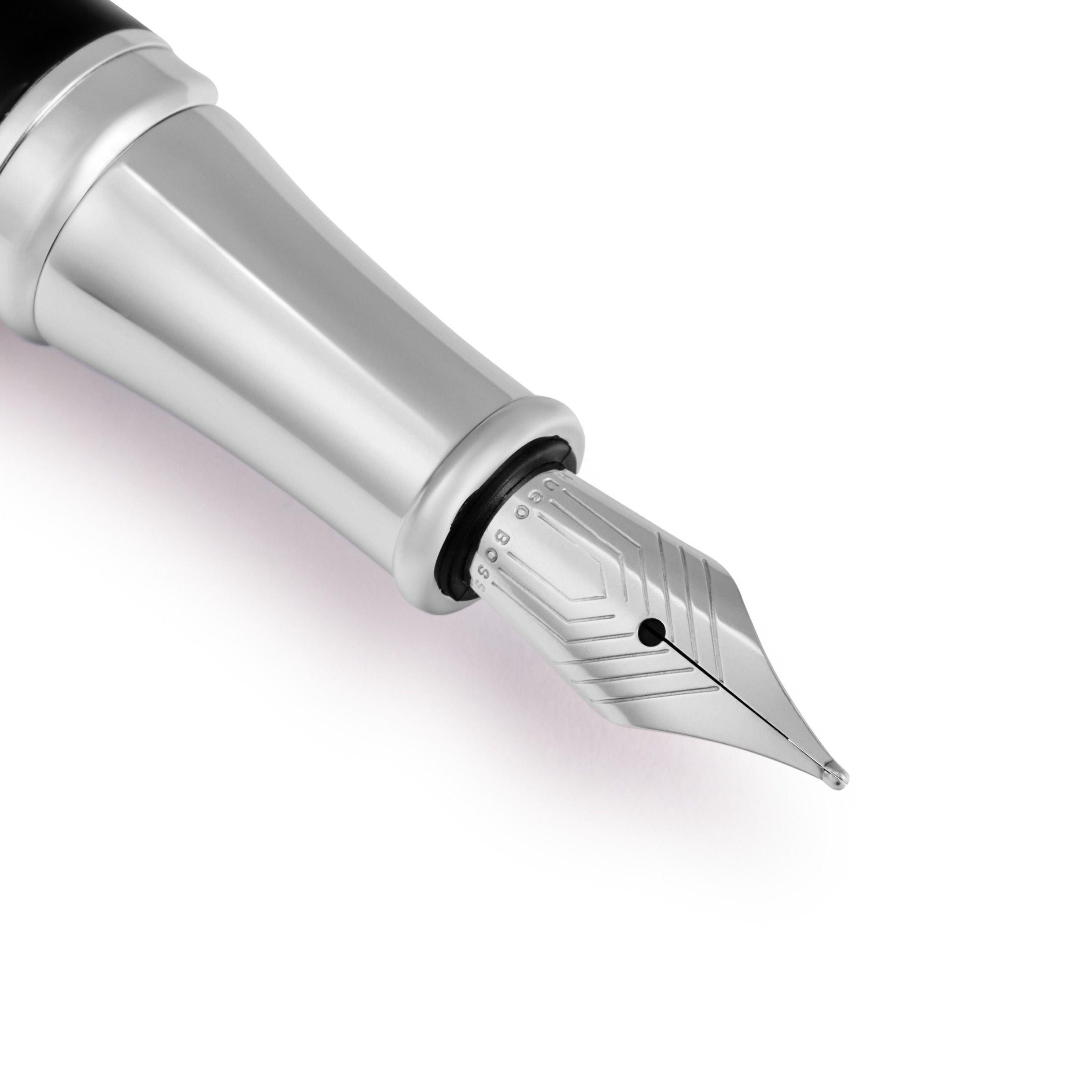 Black - Boss - Fountain Pen Formation Line Silver Smooth Writing - 10