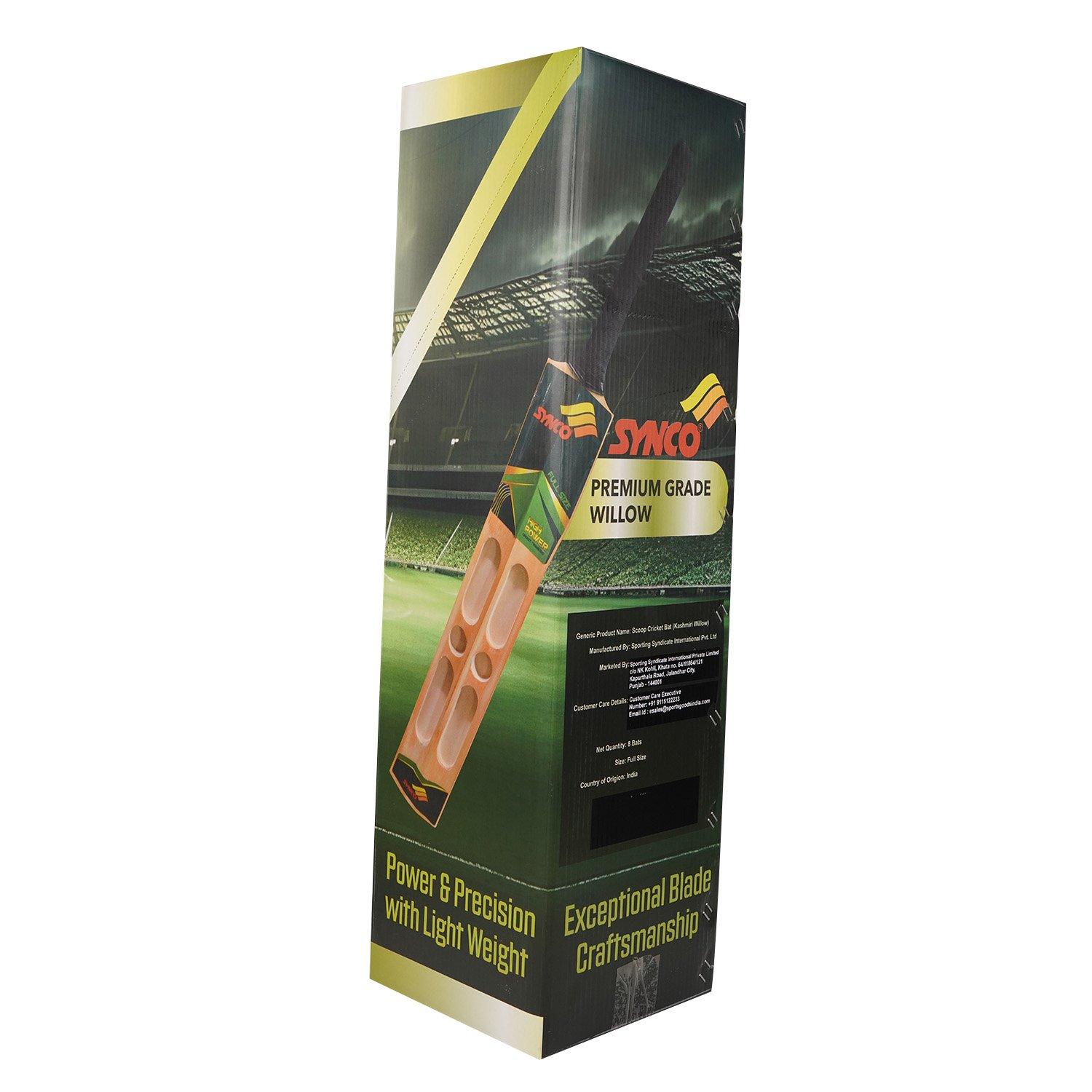 Brown - Synco - Synco Wooden Cricket Scoop Bat - 12