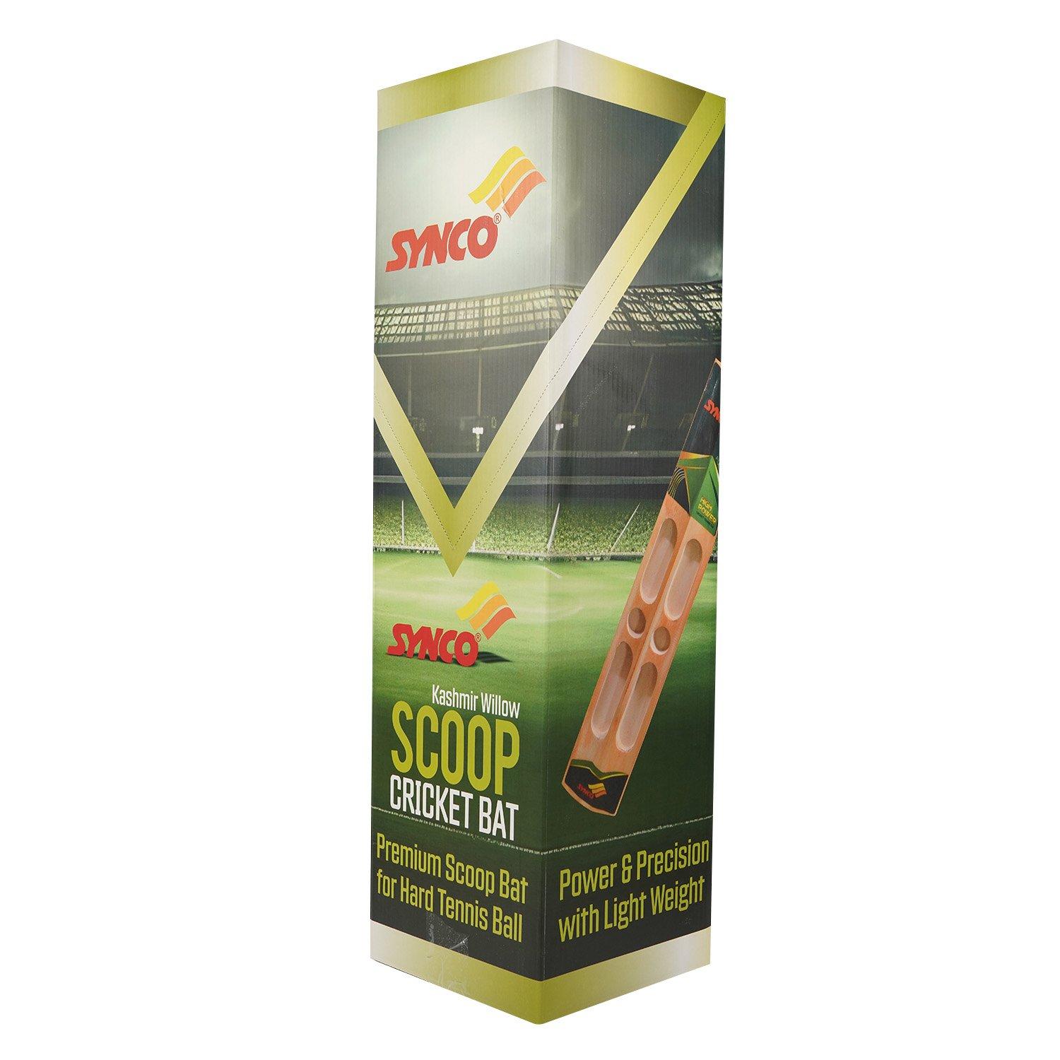 Brown - Synco - Synco Wooden Cricket Scoop Bat - 10