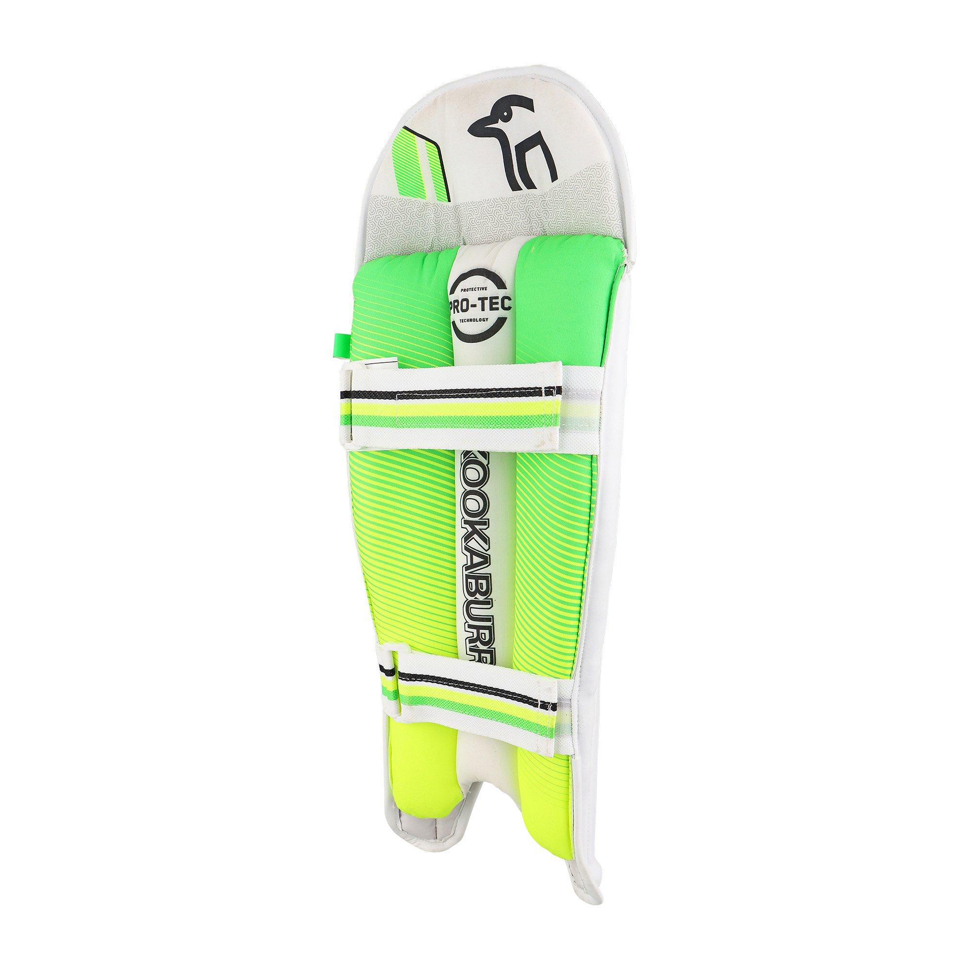 Blanco/Verde - Kookaburra Sport - 750 Wicket Keeping Pads - Junior - 2