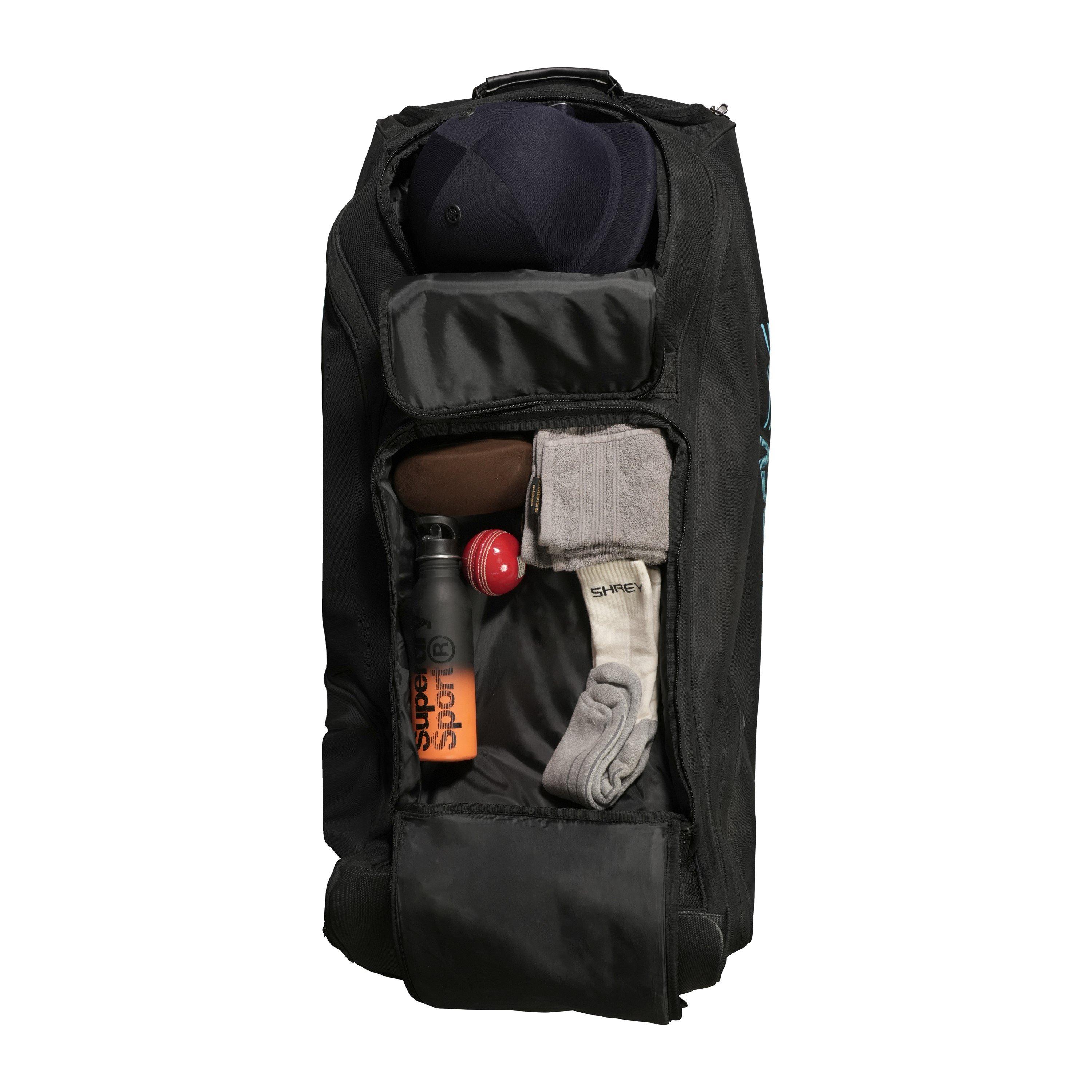 Black - Shrey - Meta Wheelie 150 Bag Sn00 - 9