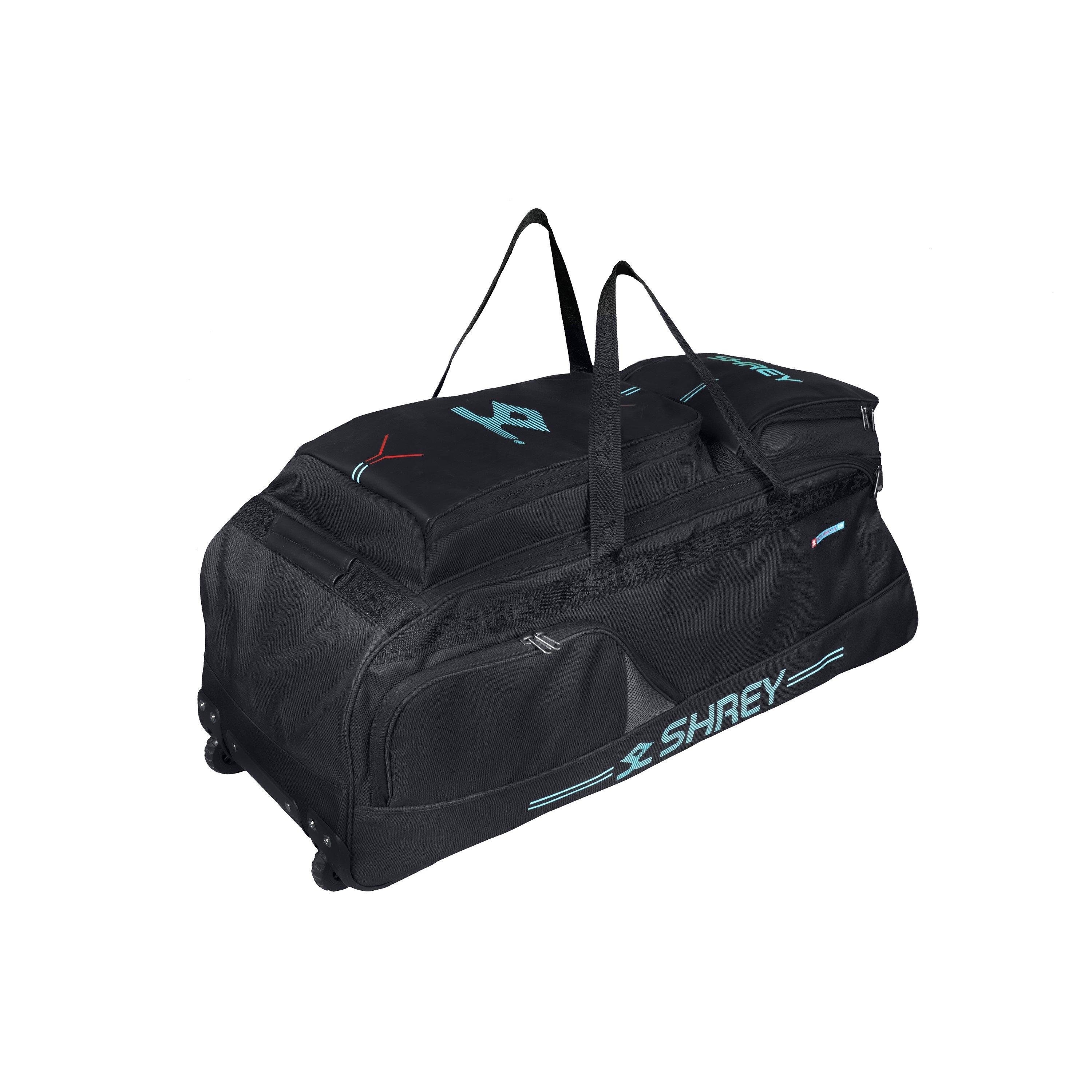 Shrey Men's Meta Wheelie 120 Bag - Black