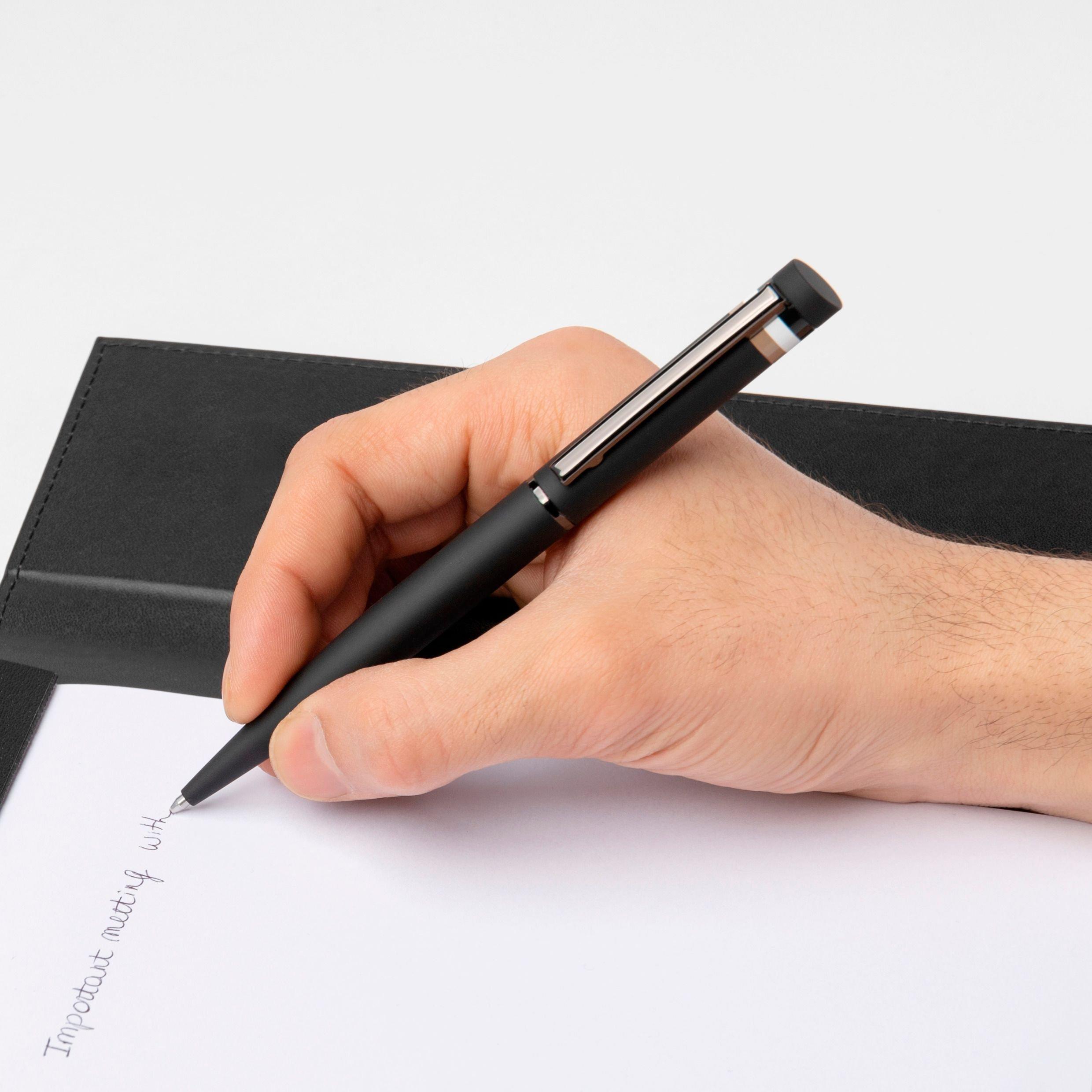 Black - Boss - Men's Hugo Loop Black Iconic Pen, Optimal Writing Experience - 6