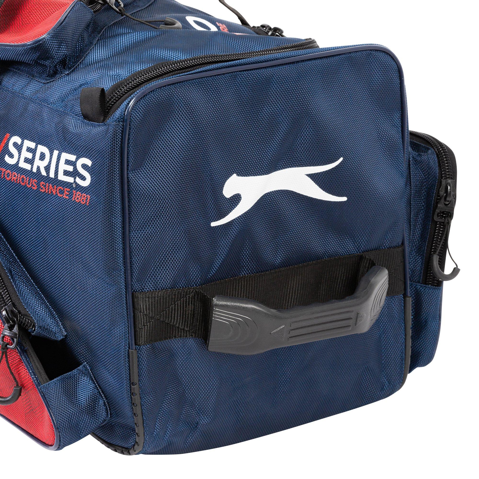 Navy/Red - Slazenger - V60 Wheelie Cricket Bag - 4